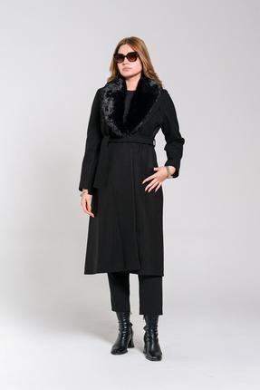 HeNeA KÜRK YAKA PREMİUM KAŞE KABAN