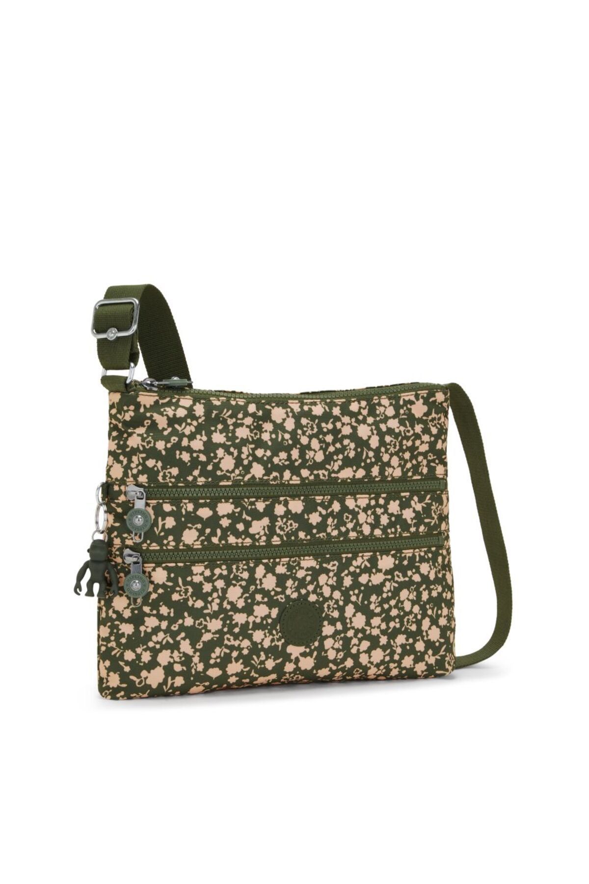 کیف شانه ای سبز زنانه آلوار تسمه متقاطع Kipling
