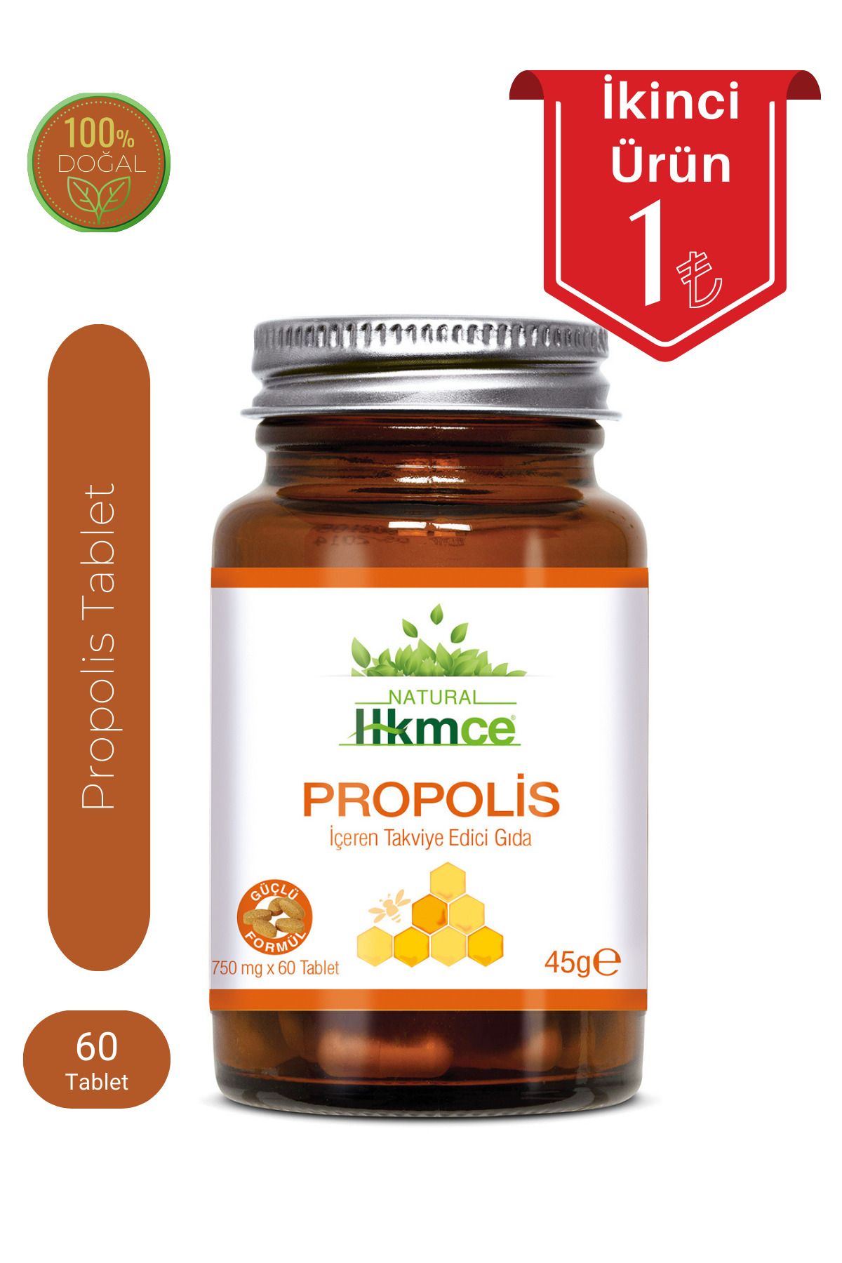 NaturalHekimce Propolis 60 Tablet - Güçlü Formül - Natural Hekimce Kapsül