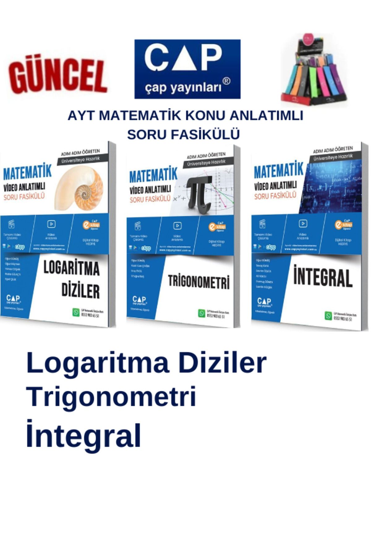 Ens Yayıncılık Çap Ayt Matematik Logaritma-Trigonometri-İntegral Konu Anlatımlı Soru Fasikül+Kalemlik