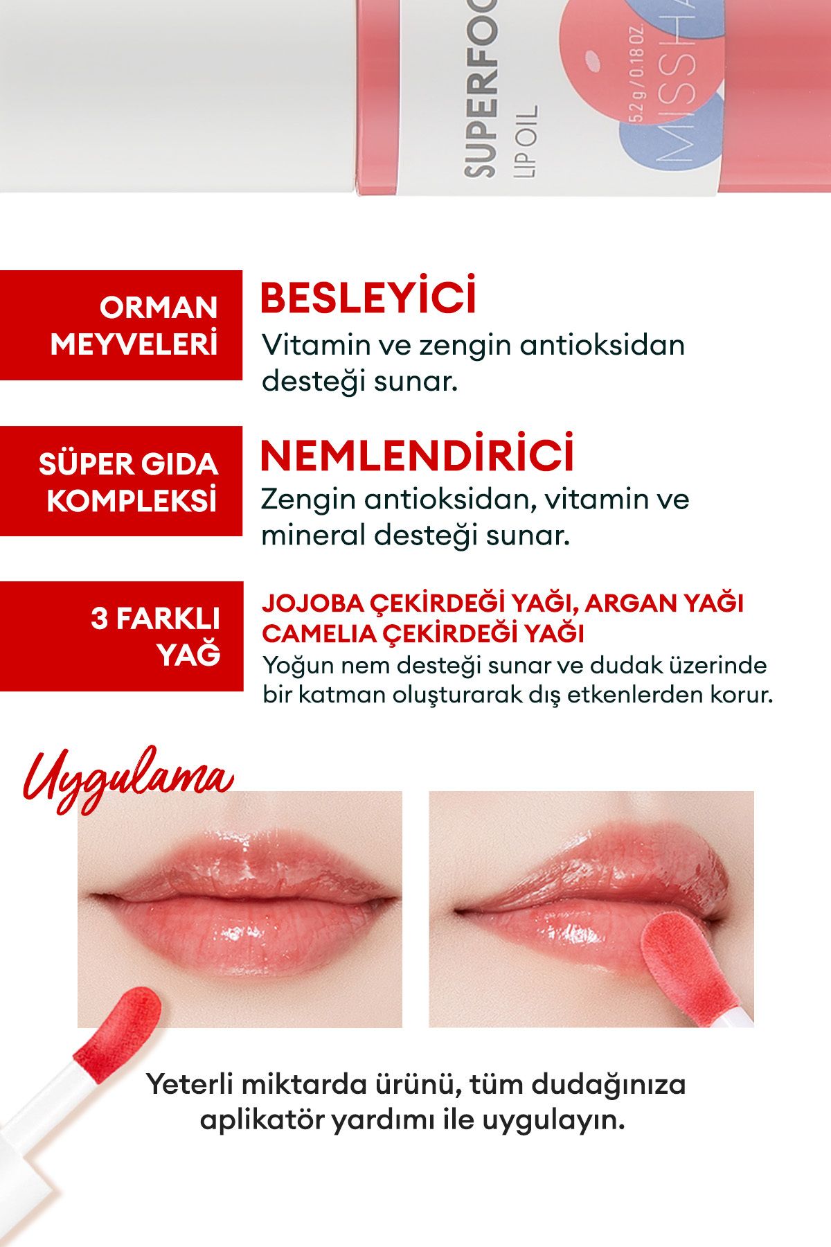Missha-Moisturizing and Nourishing Lips Forest Fruit Lip Care Oil Super Food Lip Oil Berry 3