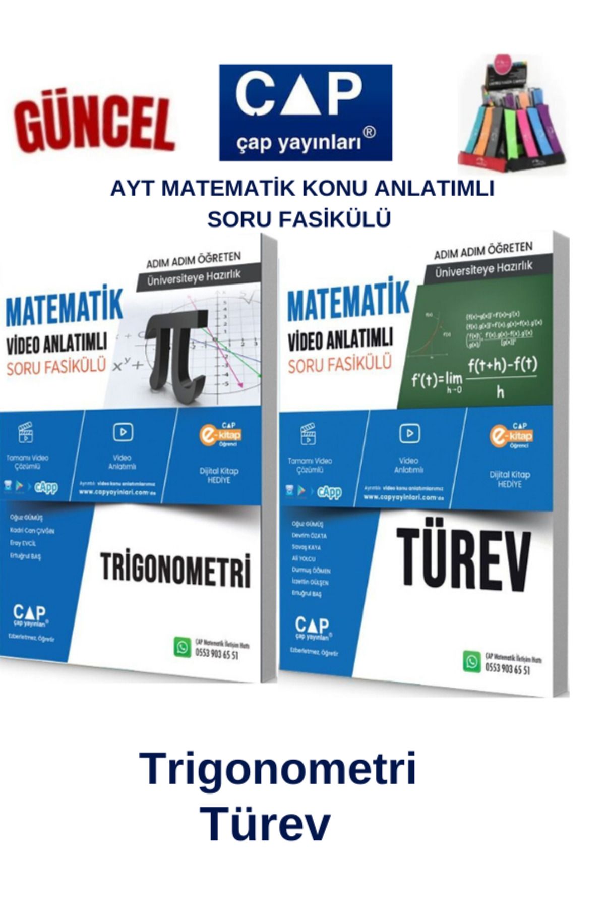 Ens Yayıncılık Çap Ayt Matematik Trigonometri-Türev Konu Anlatımlı Soru Fasikül+Kalemlik