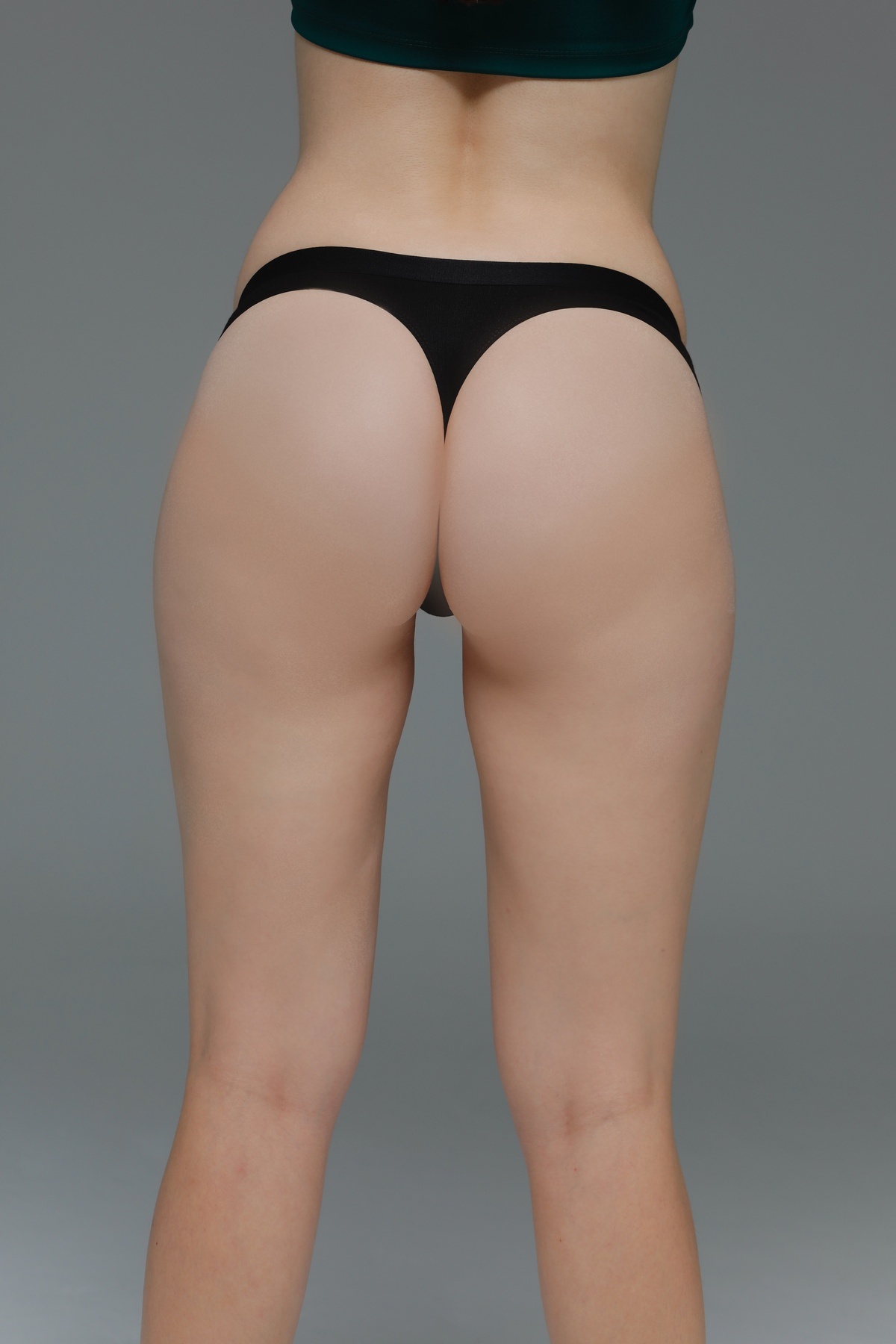 MİSTİRİK-Paulo Model Ribbed String Thong Panties Black Color with Flexible and Soft Fabric 3