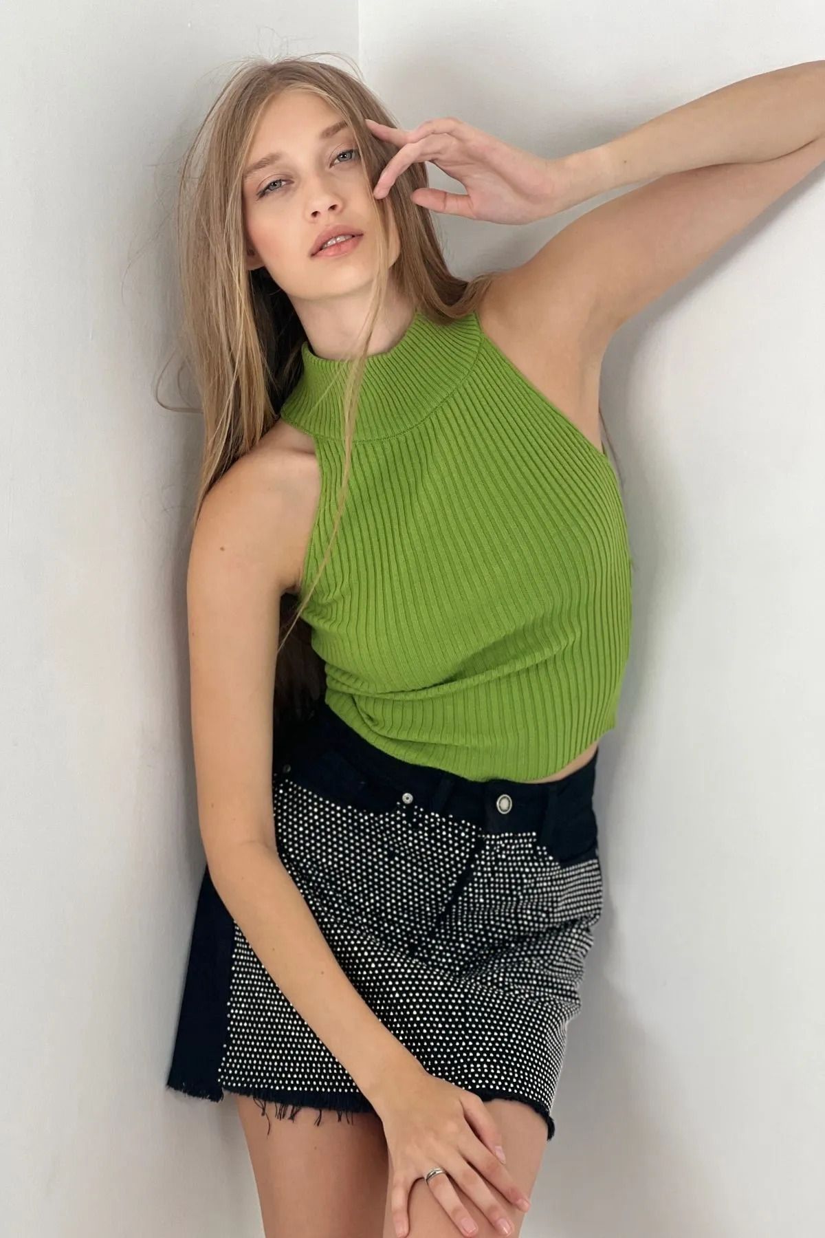 Miss Poem-Women's 2-Piece Turtleneck Basic Crop Knitwear Sweater 5