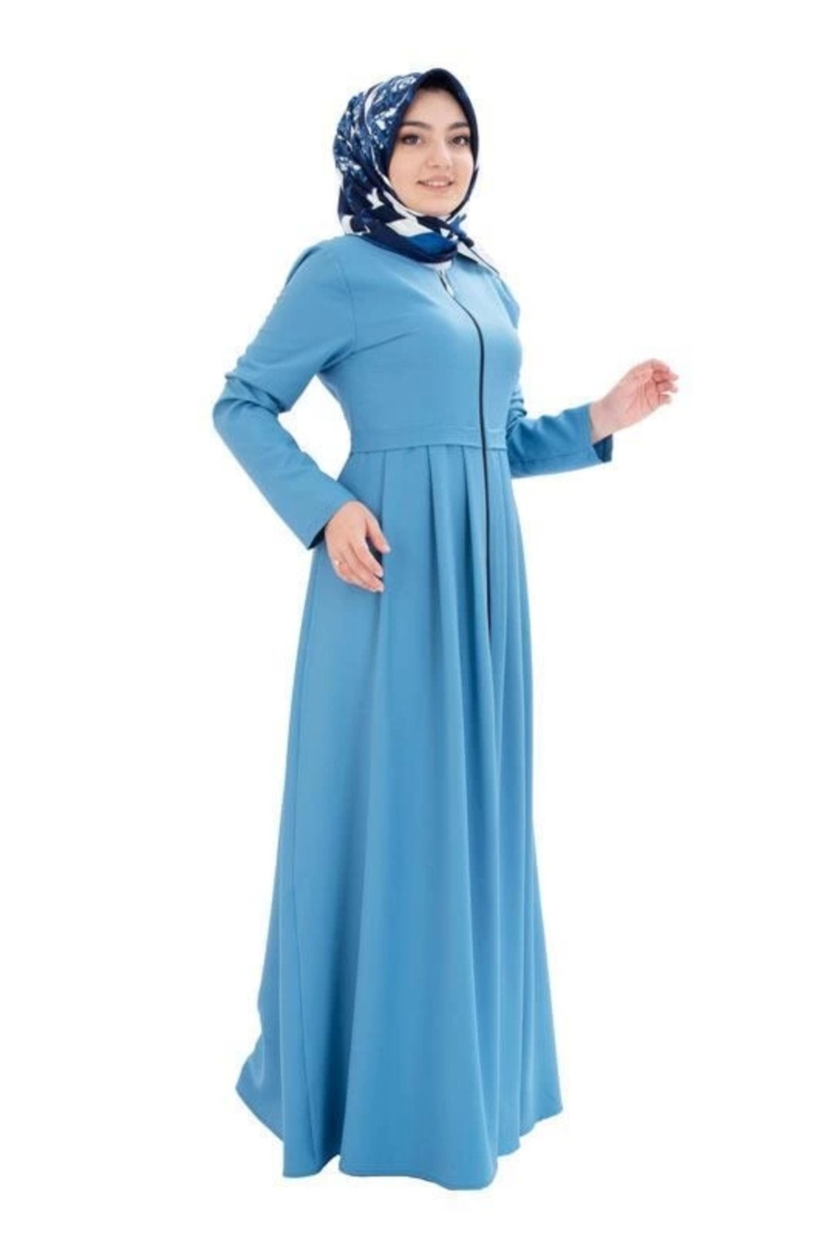 HEPSİZEN-Cap & Abaya - Blue - Long 3