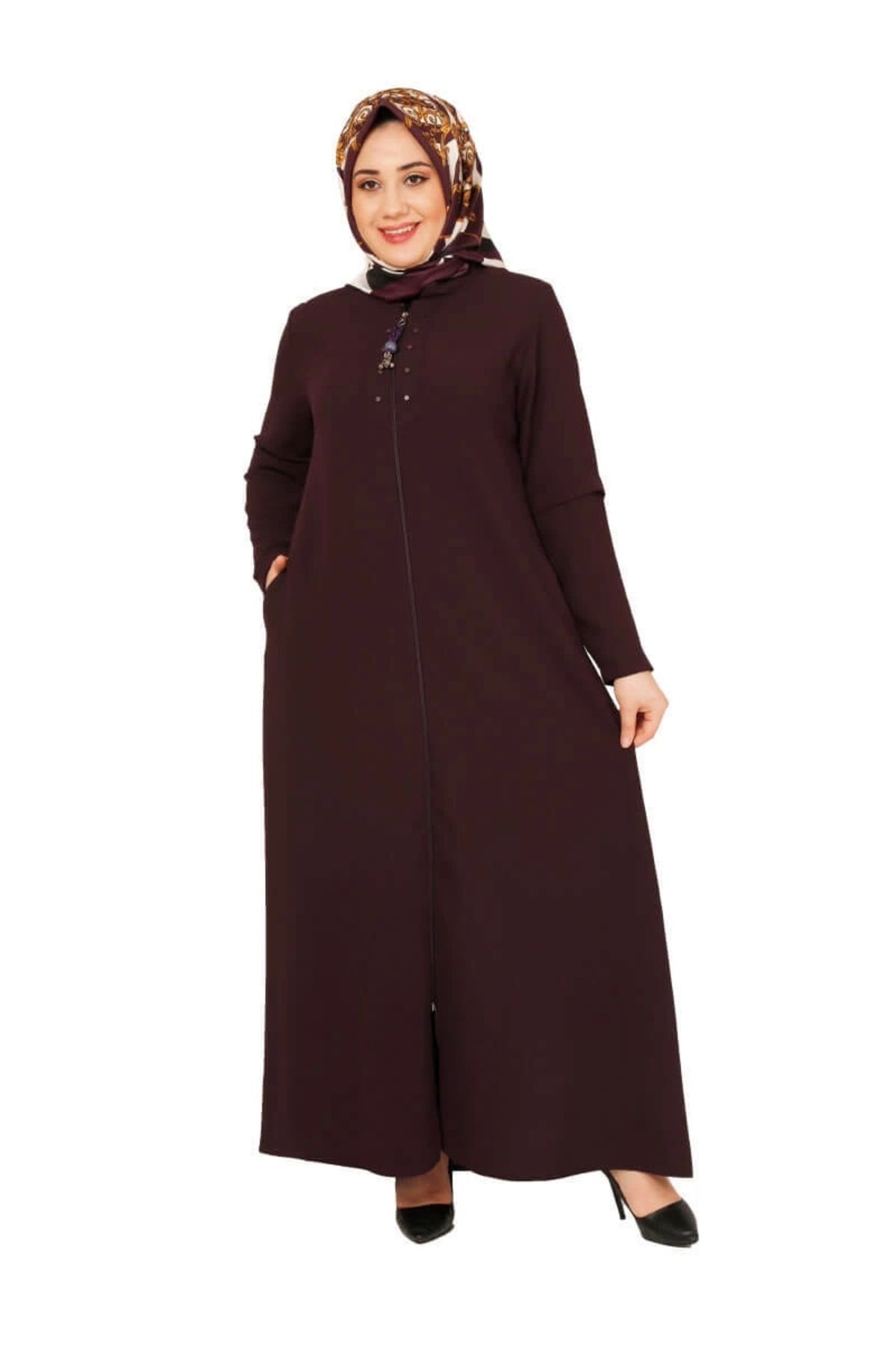 HEPSİZEN-Cap & Abaya - Purple - Long 1