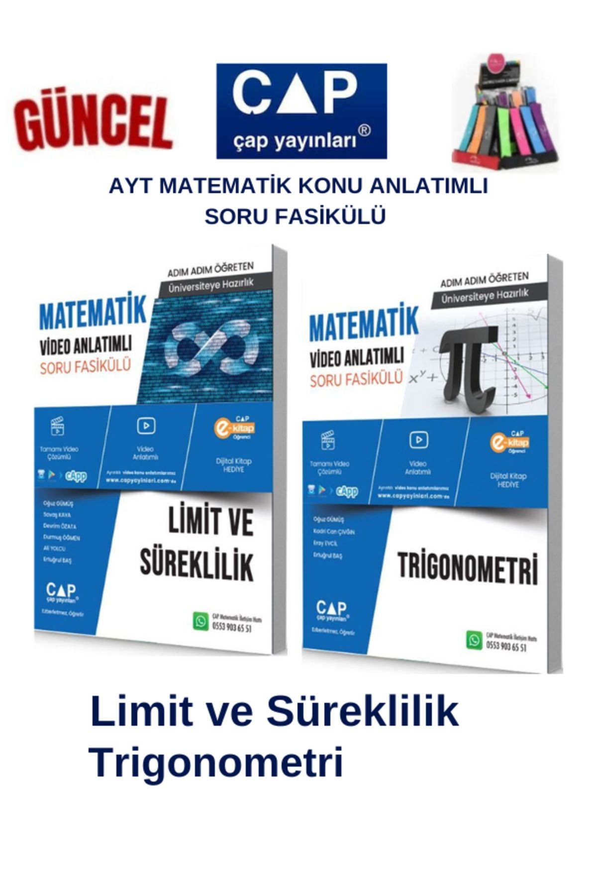 Ens Yayıncılık Çap Ayt Matematik Limit ve Süreklilik-Trigonometri Konu Anlatımlı Soru Fasikül+Kalemlik