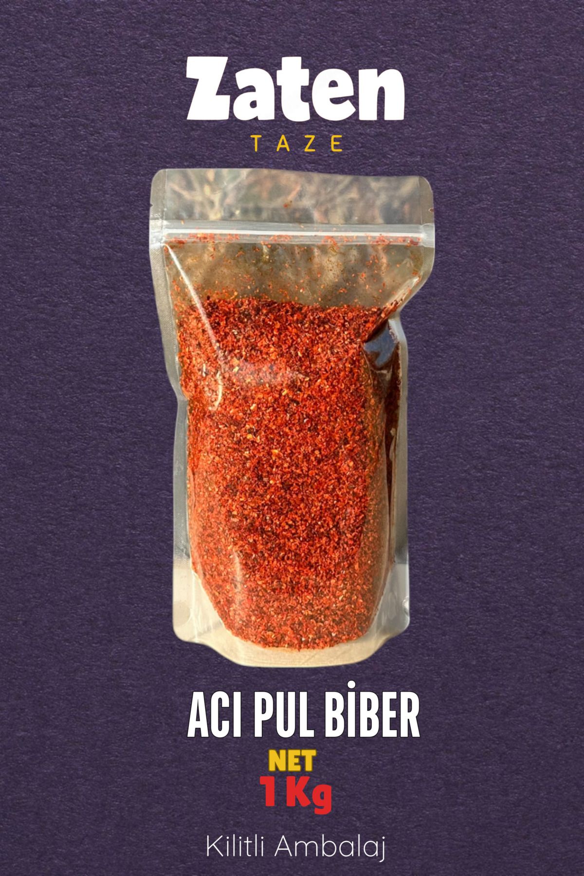 Zaten Taze Acı Pul Biber 1 Kg Chili Pepper