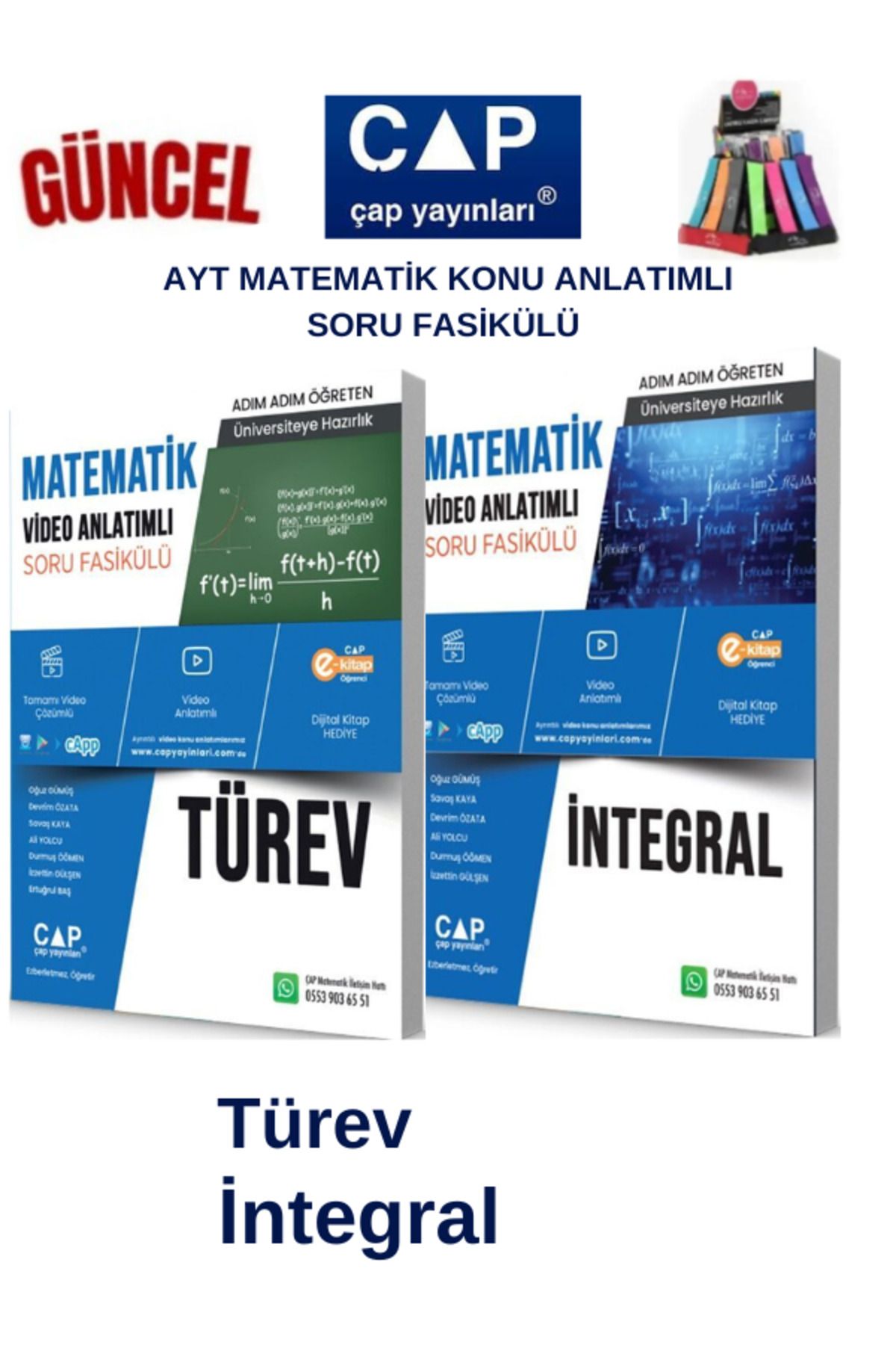 Ens Yayıncılık Çap Ayt Matematik Türev-İntegral Konu Anlatımlı Soru Fasikül+Kalemlik