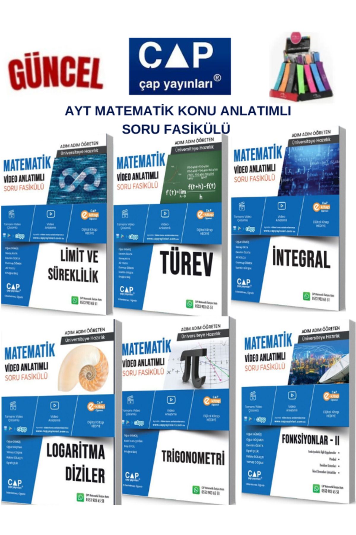 Ens Yayıncılık Çap Ayt Mat. Limit-Türev-İntegral-Logaritma-Trigo.-Fonk2 Konu Anlatımlı Soru Fasikül+Kalemlik