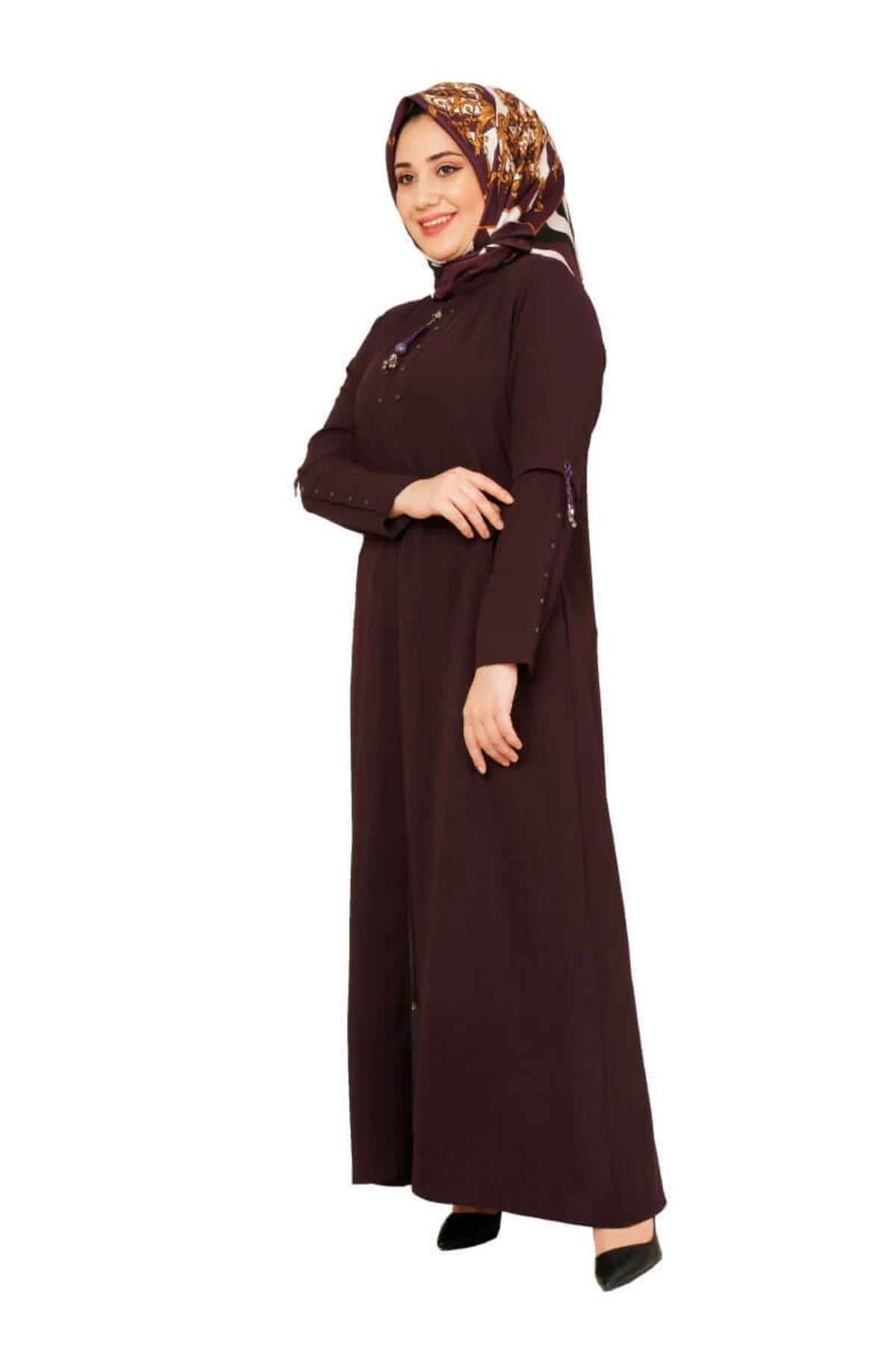 HEPSİZEN-Cap & Abaya - Purple - Long 3