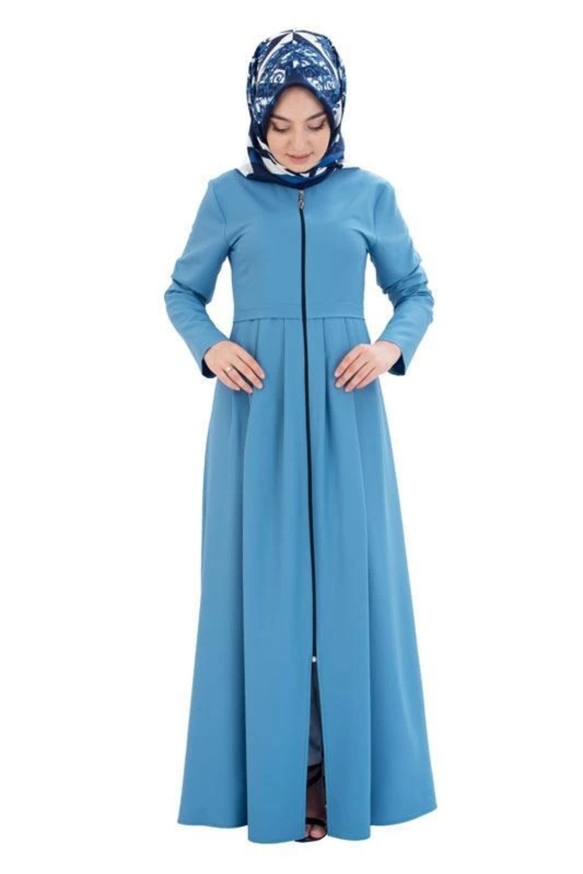 HEPSİZEN-Cap & Abaya - Blue - Long 1