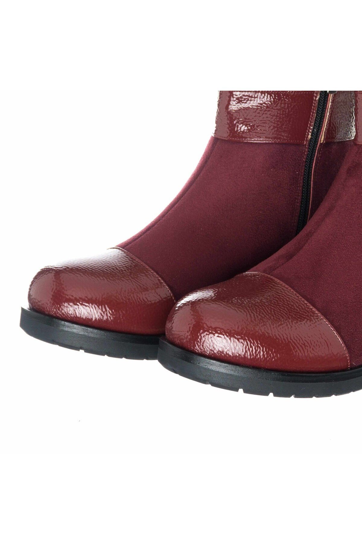 İriadam-K101-1 Claret Red Large Size Special Series Women's Boots 4