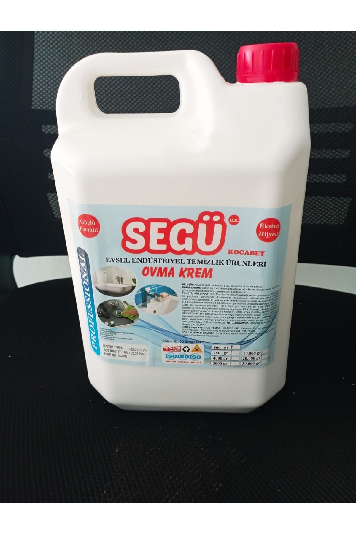 SEGÜ 5 lt/5 kg güçlü formül ovma kremi