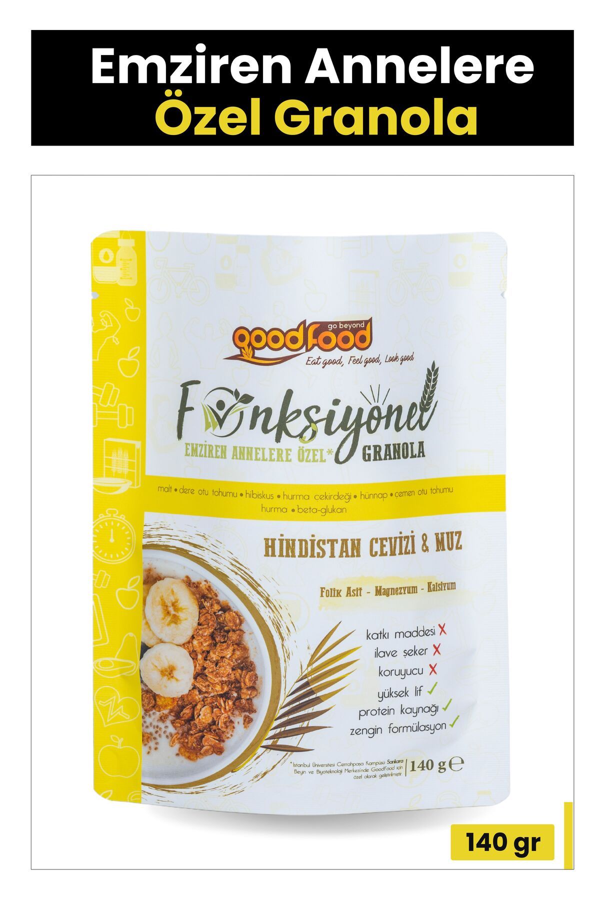 Good Food Hindistan Cevizi & Muz Granola 140 gr