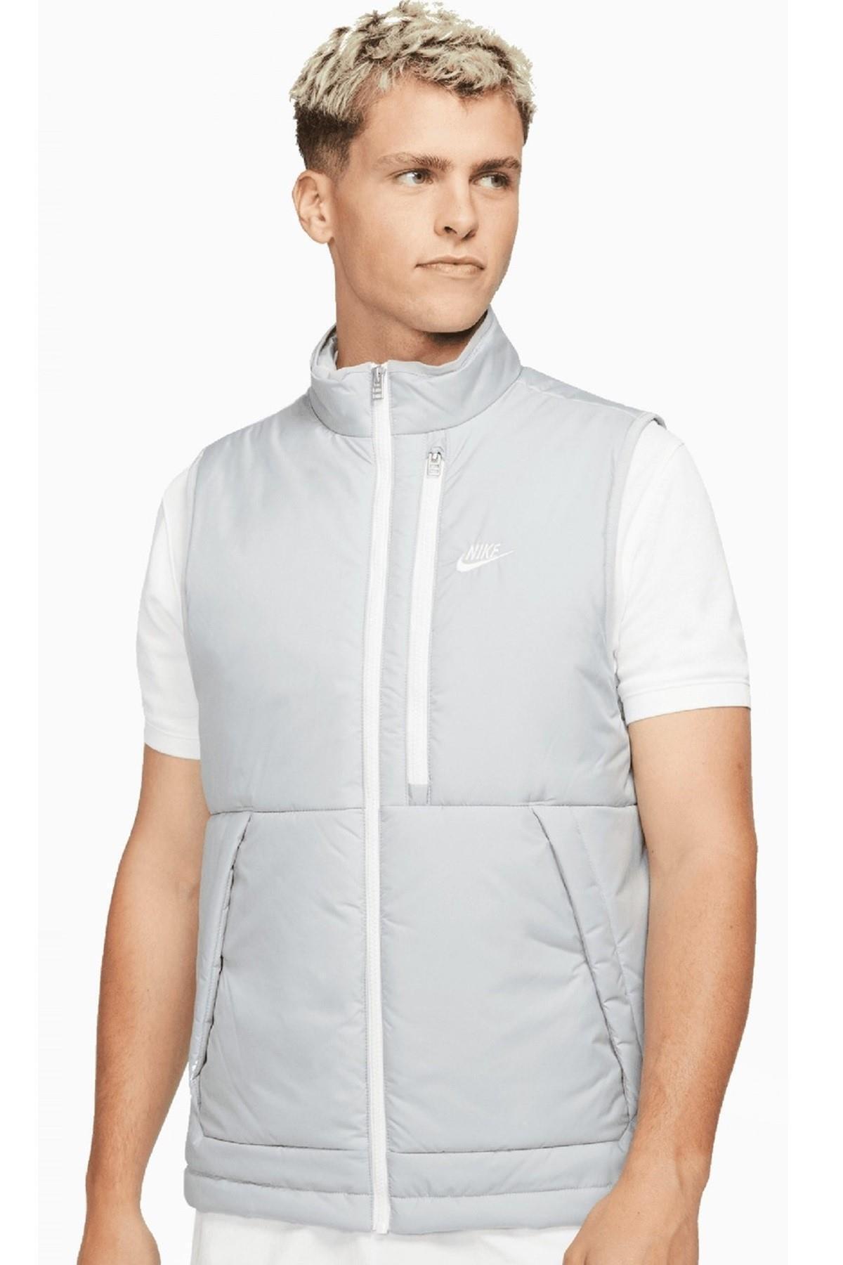 Nike-Sportswear Therma Fit Legacy Men's Gilet Gray Terma Fit Men's Vest Gray 1