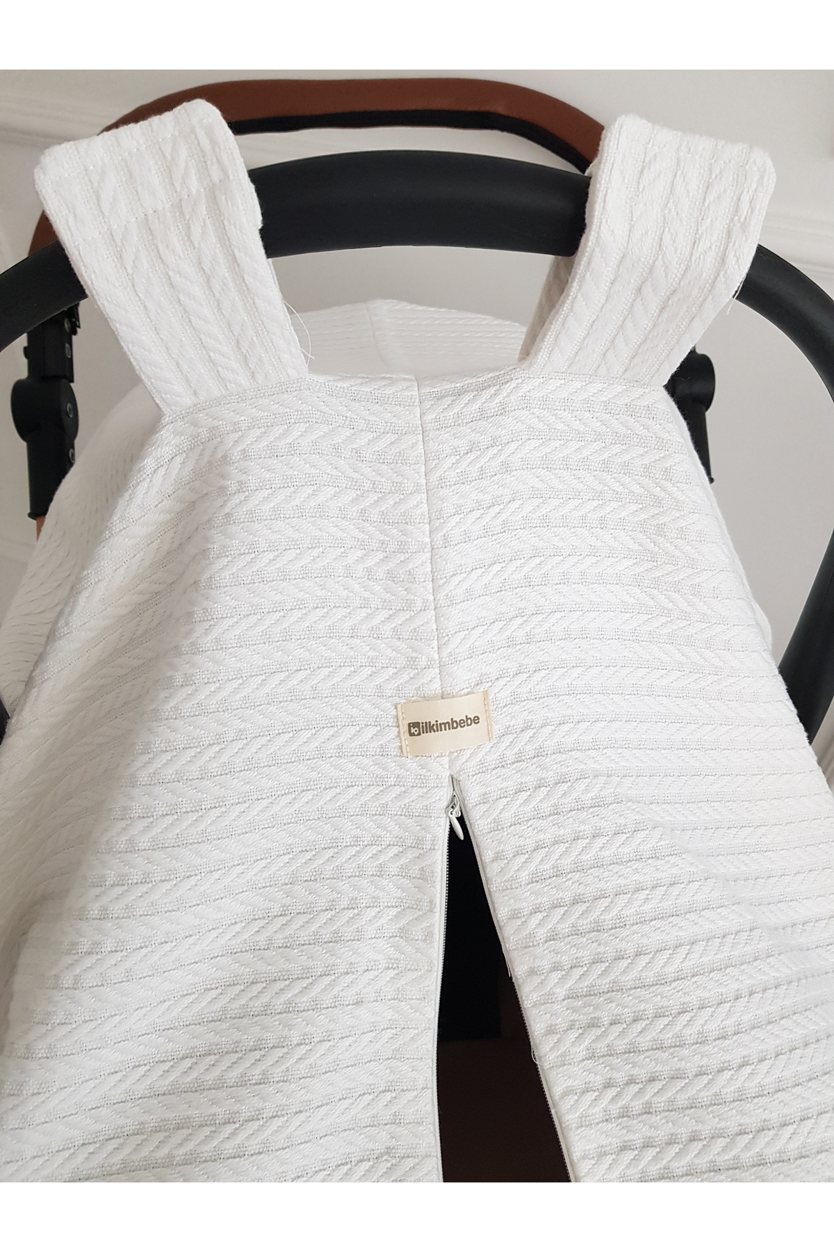 ib ilkimbebe Saç Örgü Pikeli Fermuarlı Bebek Puset Örtüsü fotoğrafı 3 (önizleme)