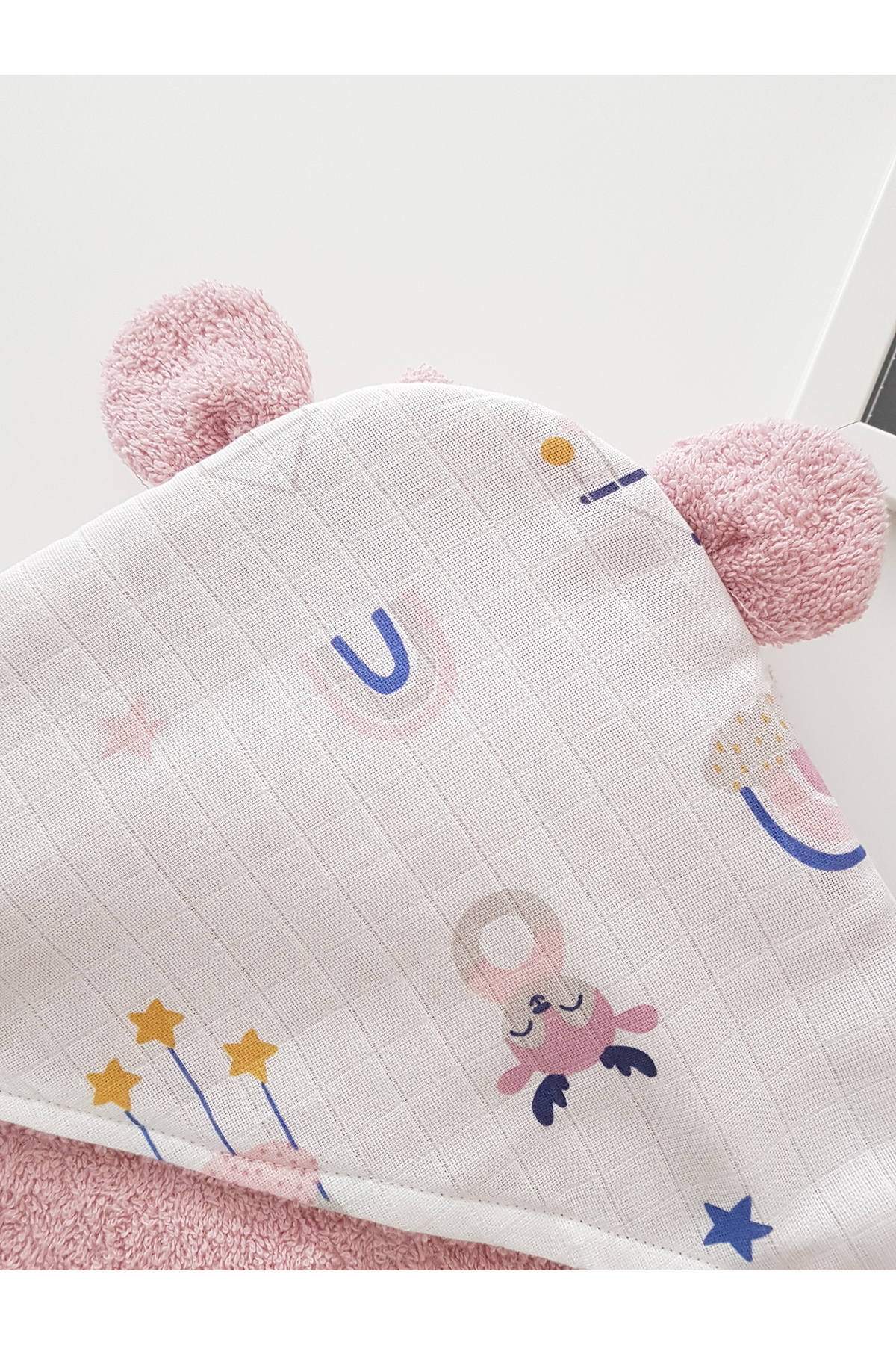 ib ilkimbebe %100 Pamuklu Müslinli Çift Taraflı Kundak Bebek Havlusu 80x80 fotoğrafı 6 (önizleme)