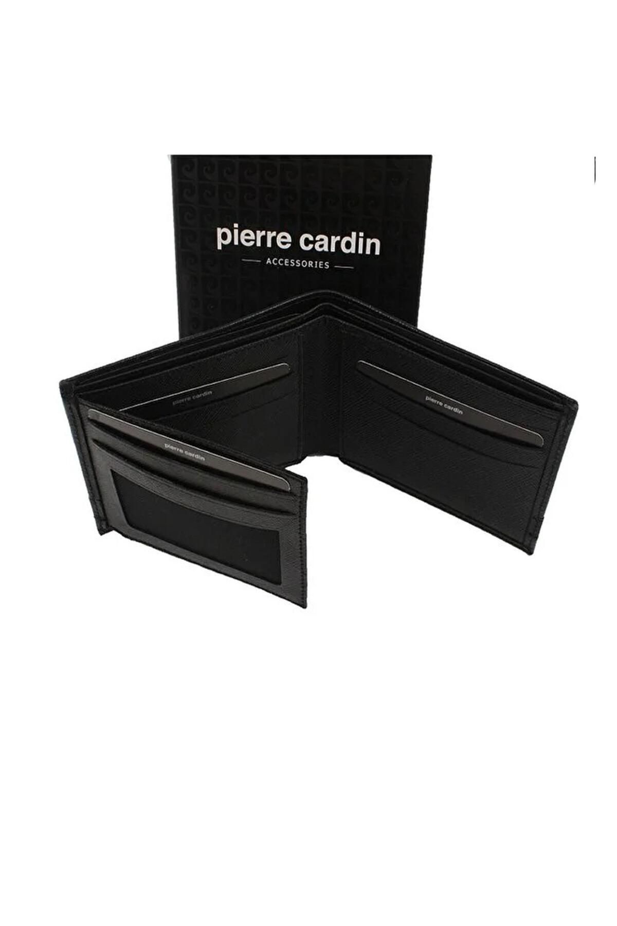 کیف پول مردانه WINT مشکی ANALIN ALANIN LEAINE چرمی 2361 LET Pierre Cardin