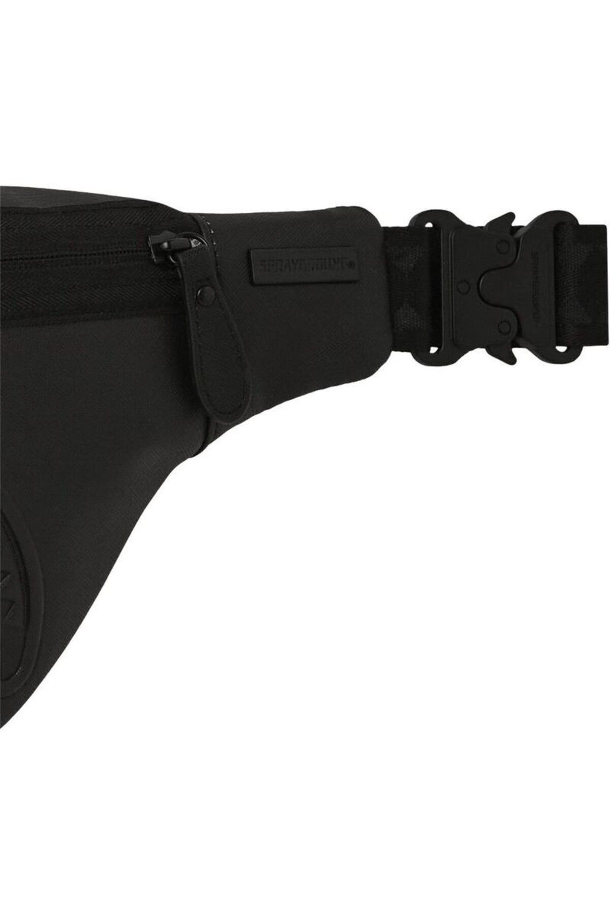 کیف شانه ای مشکی مردانه و زنانه صلیب کارلی بند قابل تنظیم فلز مجهز Sprayground