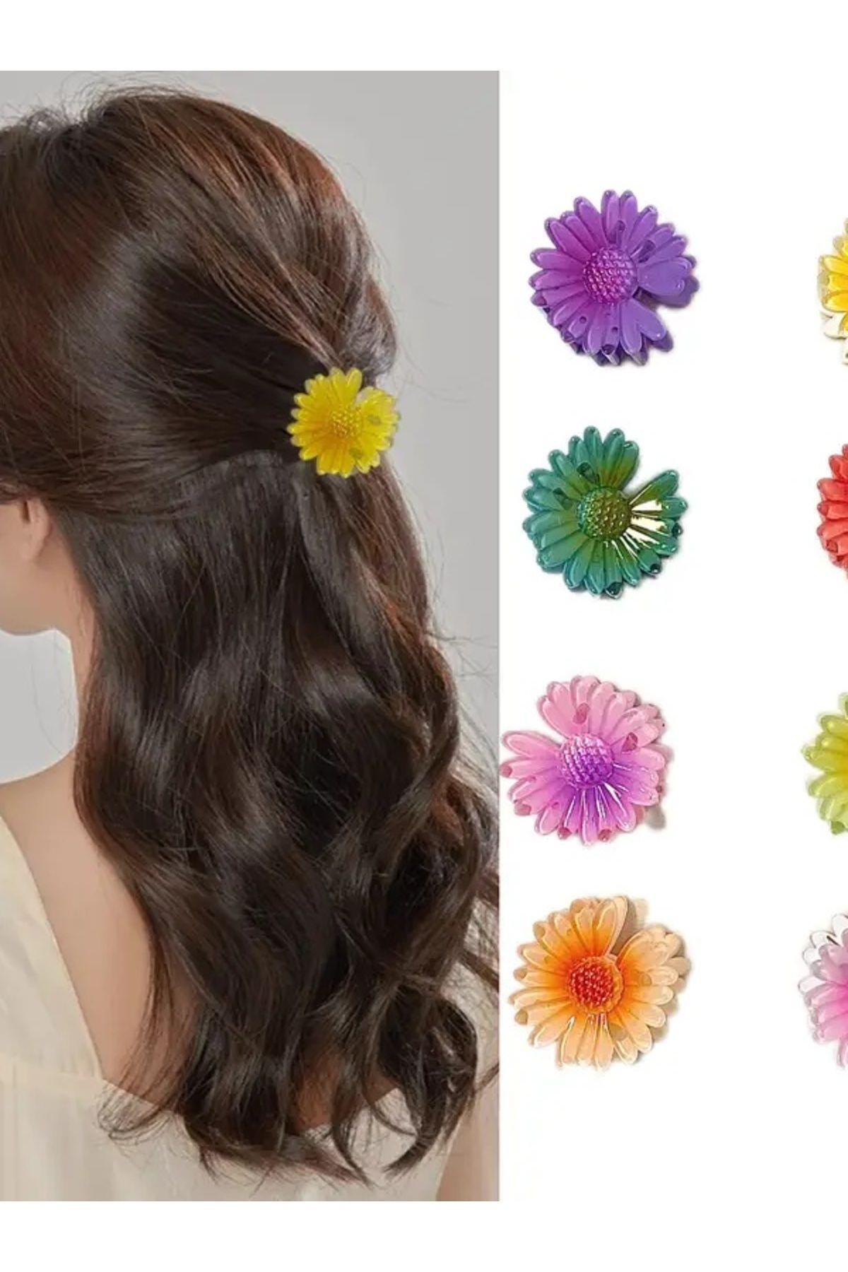 DCPİERCİNG-Yellow Daisy Hair Clip 3