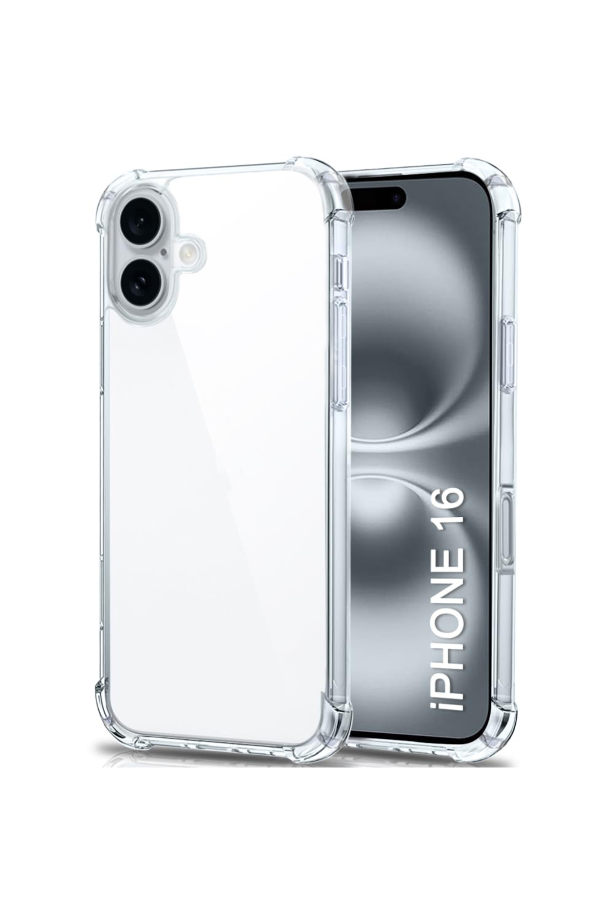 Apple iPhone 16 Kapak Kamera Bölümü Açık Airbag Antishock Köşe Korumalı Şeffaf Silikon Kılıf