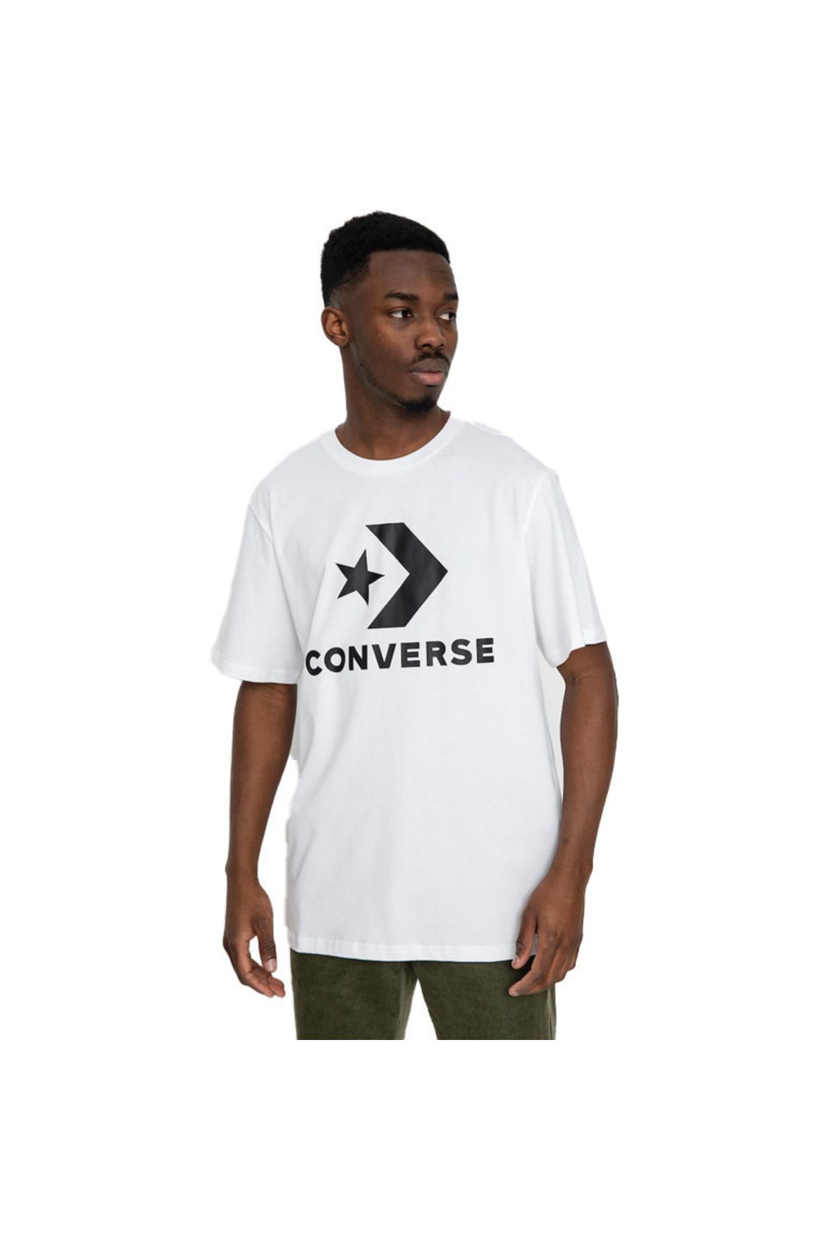 converse-T-shirt Converse Logo Chev Tee, White, Unisex 1