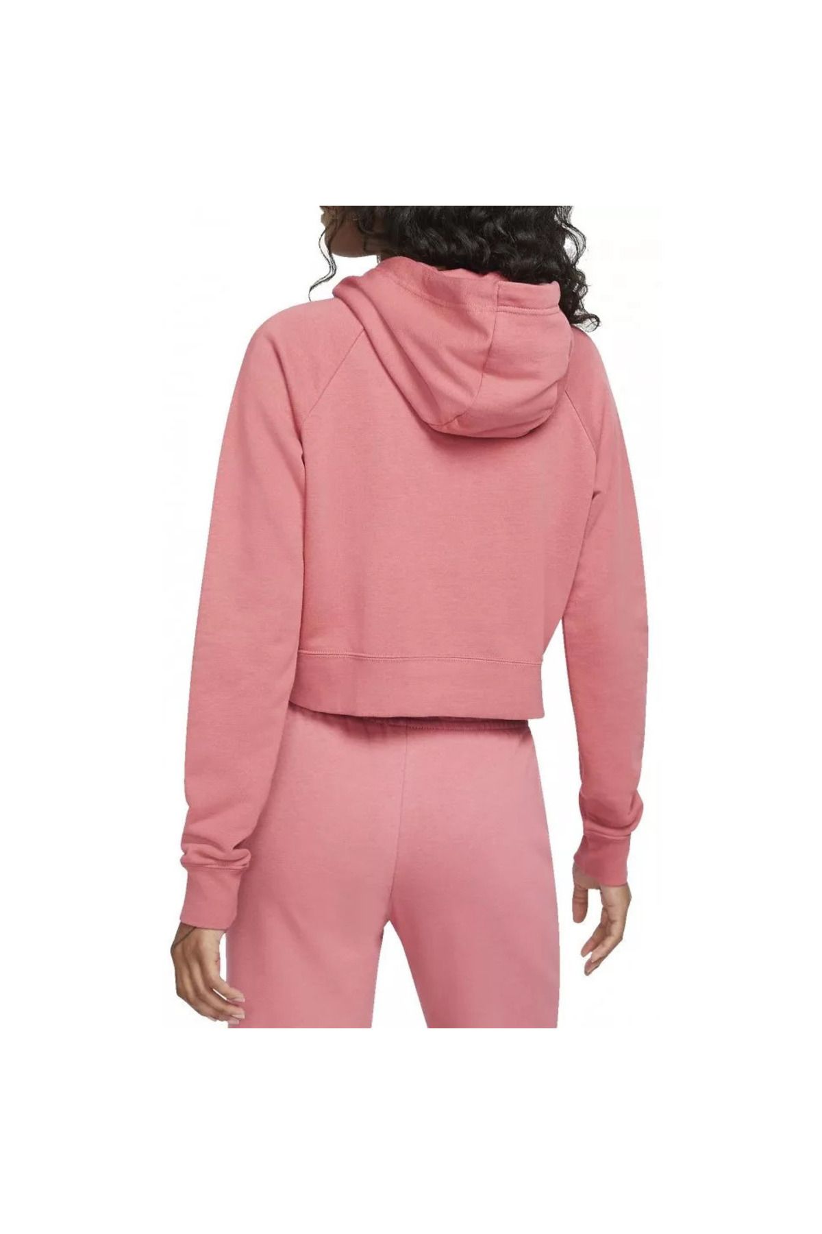 Nike-Κουκούλα Nike Essentials Fleece Crop, Ροζ, Γυναικεία 2