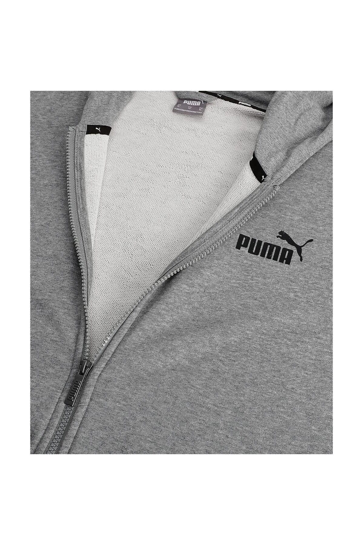 Puma-Kapuce Puma Essentials Logo, šedá, muži 3