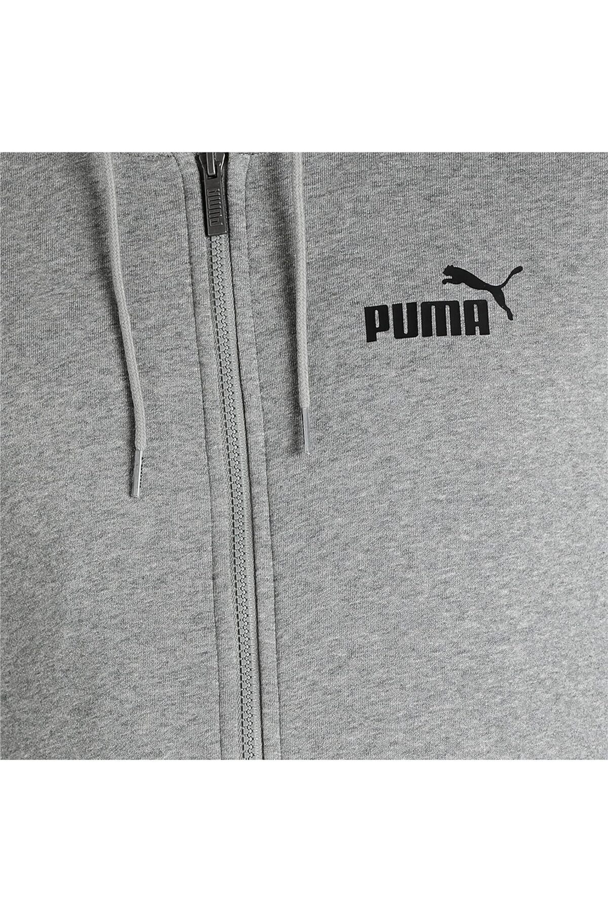 Puma-Kapuce Puma Essentials Logo, šedá, muži 4