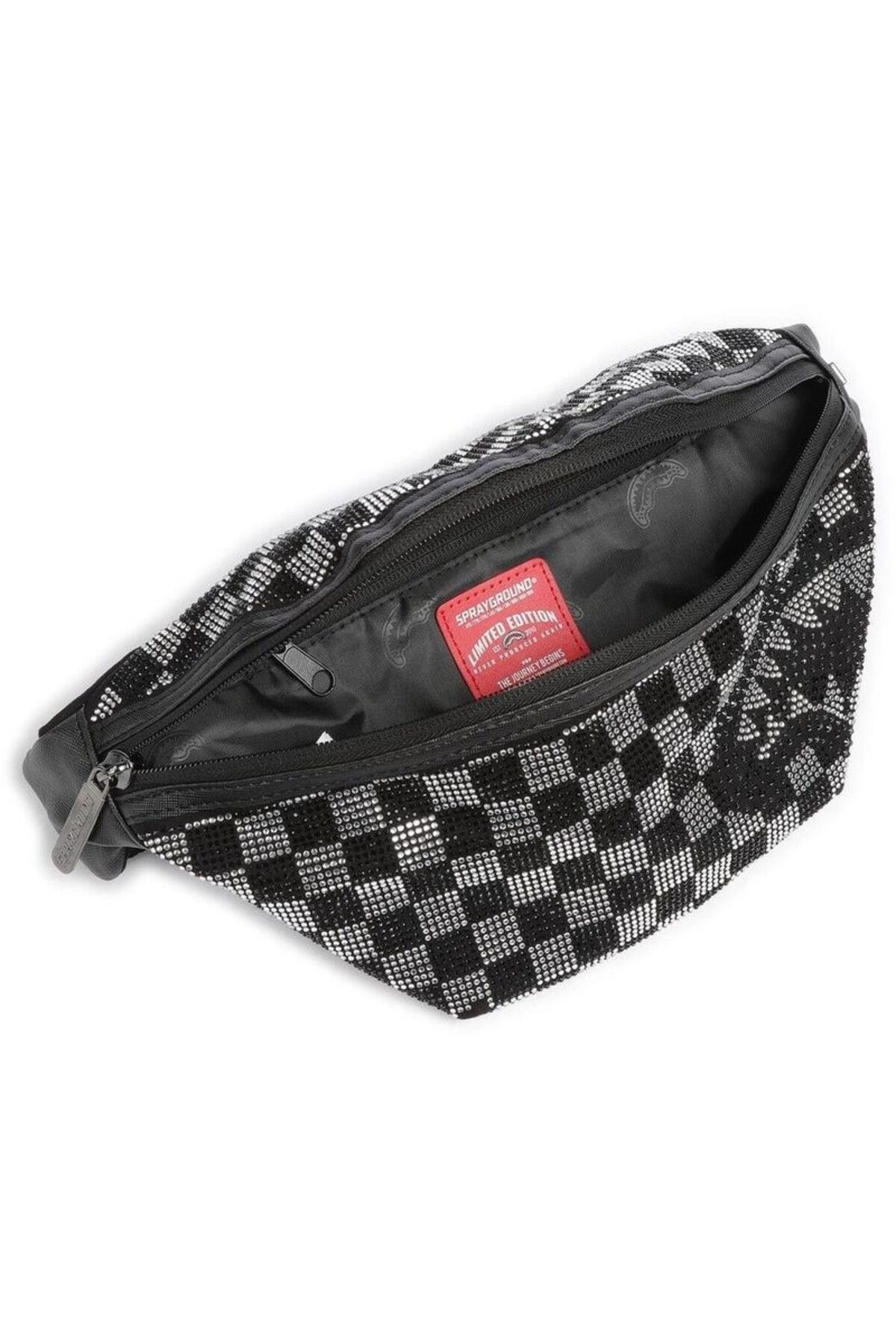 کیف کمری مشکی زنانه کمر زاویه دار کمربند قابل تنظیم برای پارتیشن زیپ Sprayground