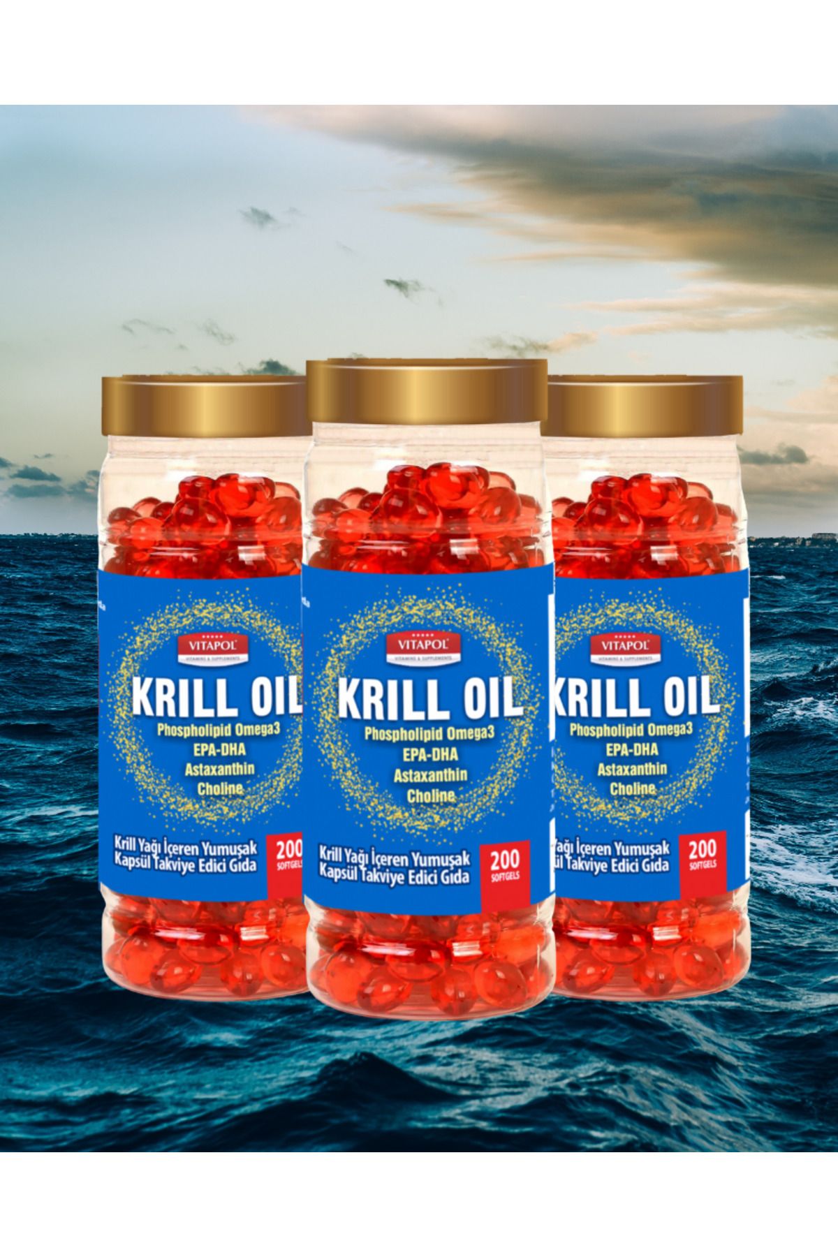 Vitapol Krill Oil 200 Kapsül (3KUTU)