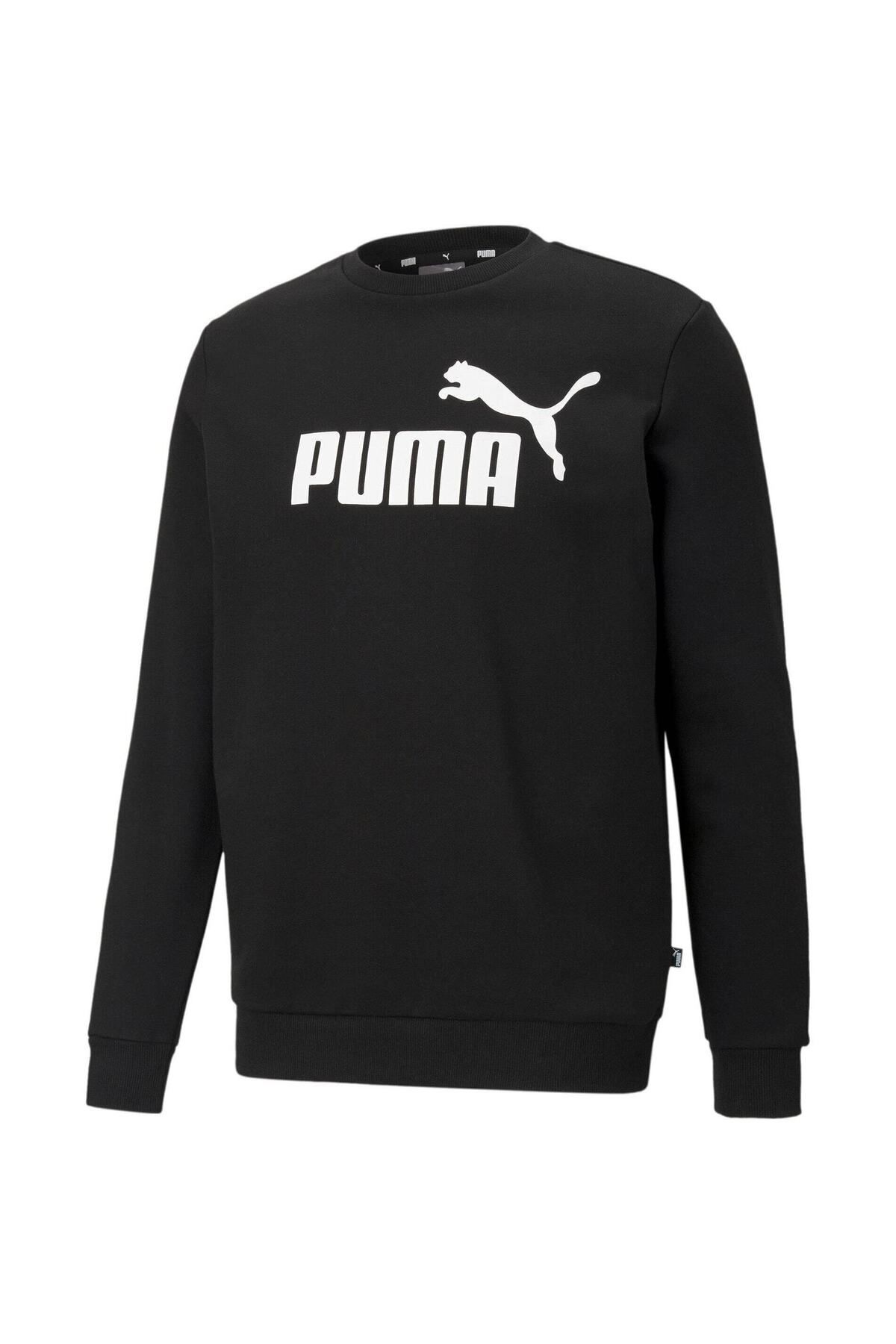 Puma-Halenka Puma Ess Big Logo Crew, Černá, Pánské 4