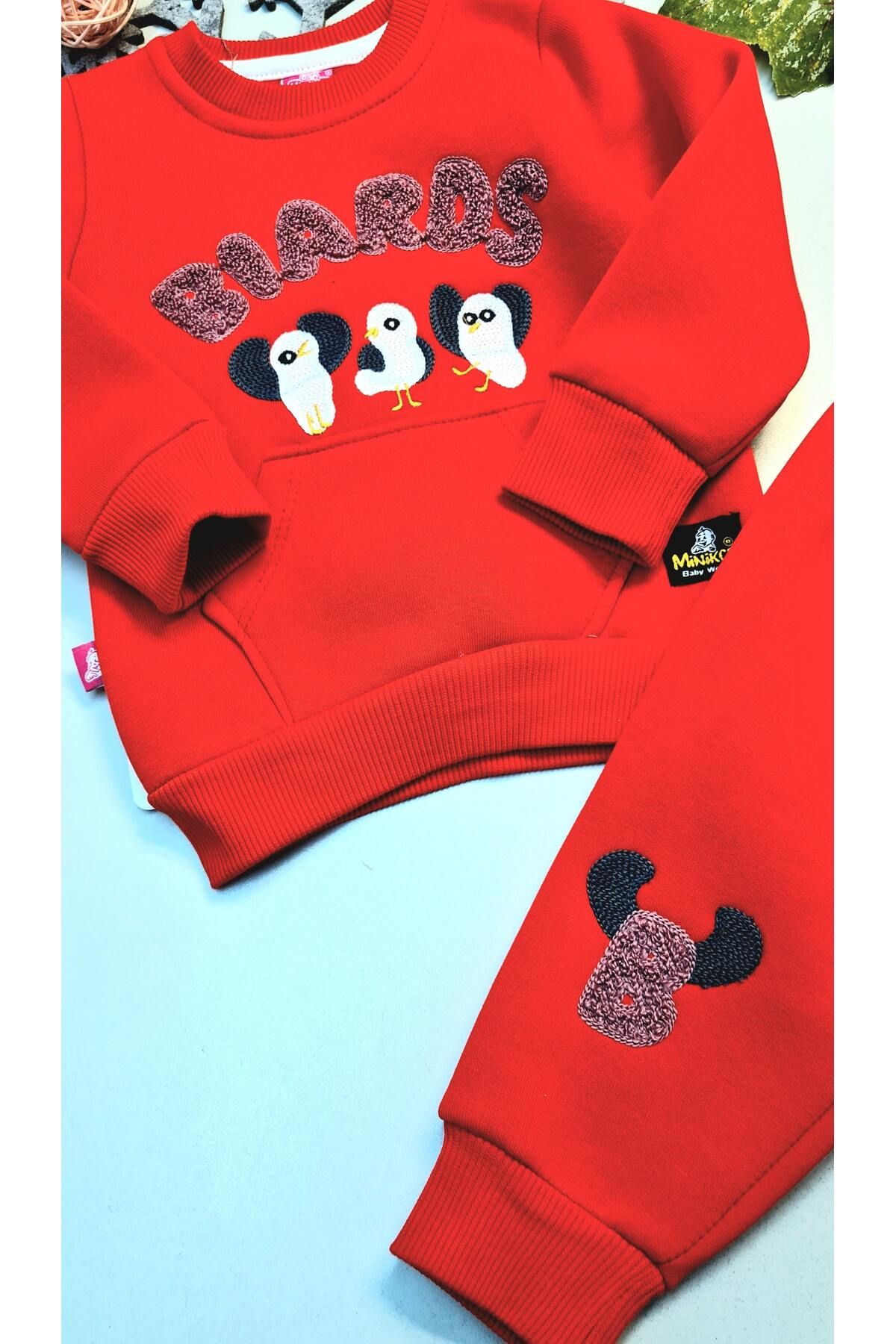 CemBebe-Üçip Winter Cotton Baby Girl Tracksuit Set 2