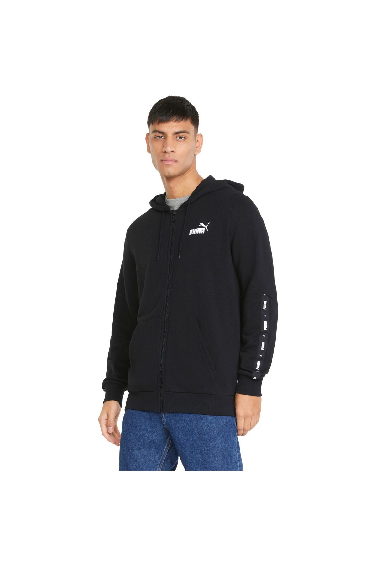 Puma-Ανδρικό μαύρο κουκούλα Puma ESS 1
