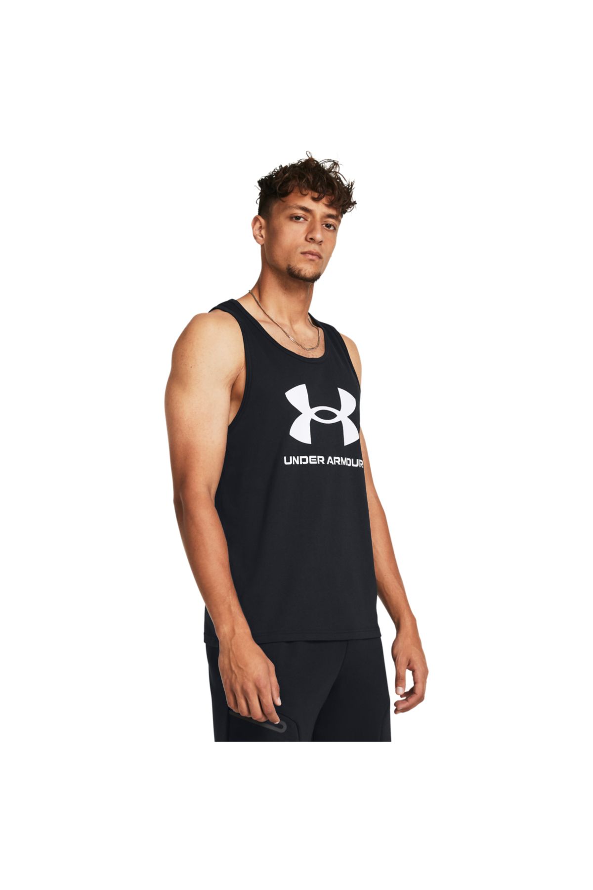 Under Armour-Undershirt Under Armour Sportstyle Logo Tank, Black, Men 1