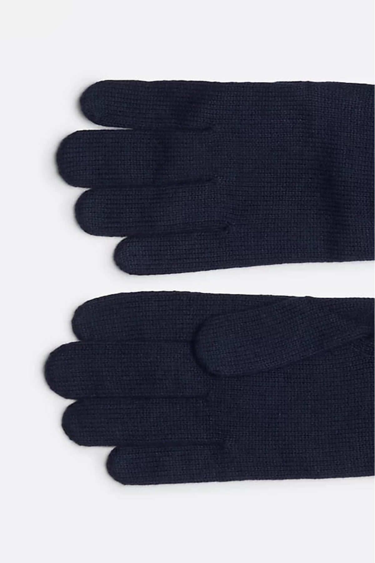 Tommy Hilfiger-Navy Blue Women's Cashmere Gloves 2