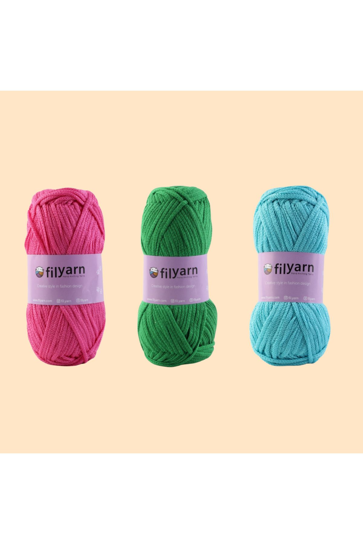 Filyarn-مكرميه أكريليك، خيط مكرامية، خيط تزيين، خيط زهور، خيط حقيبة، خيط سلة، خيط سلك 3