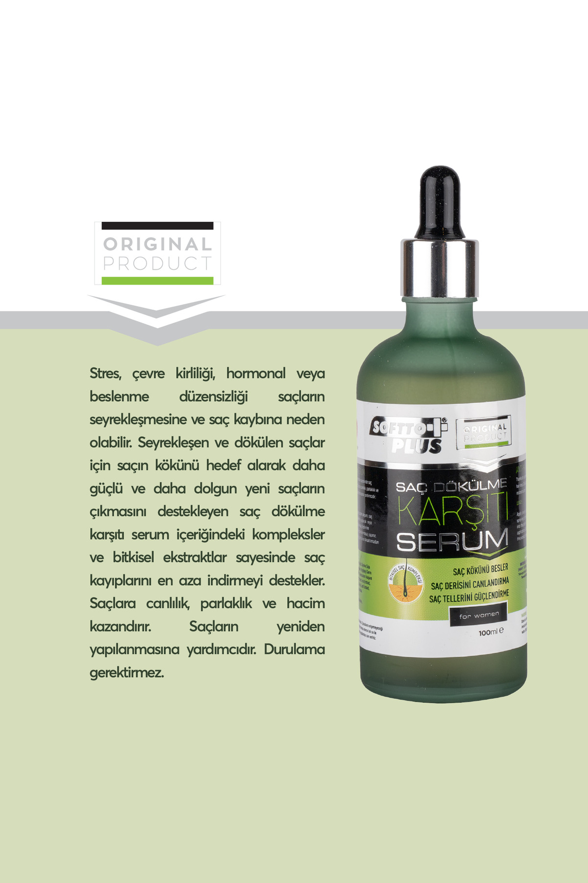 Plus Dökülme Karşıtı Saç Serumu 100 ml - Ürün görseli