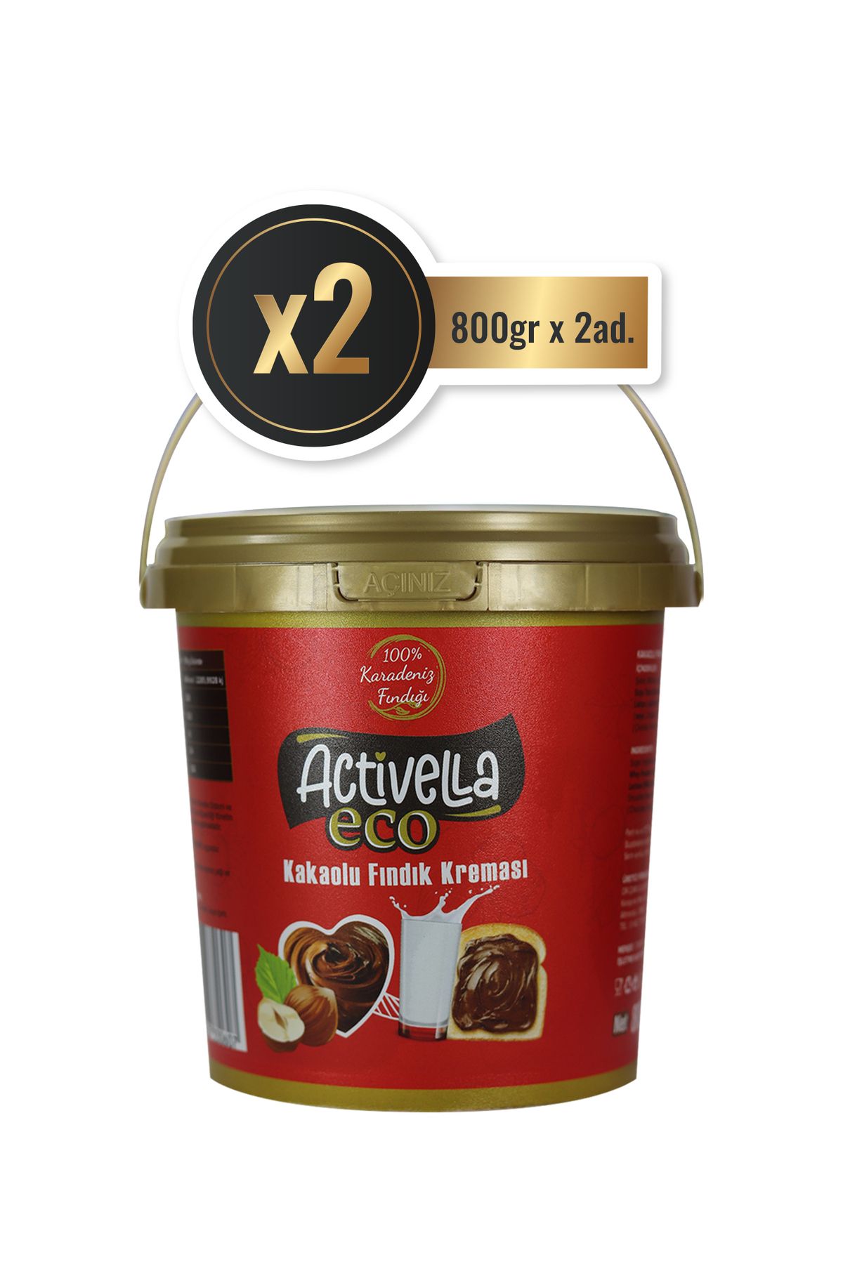 Activella Kakaolu Fındık Kreması 800gr X2