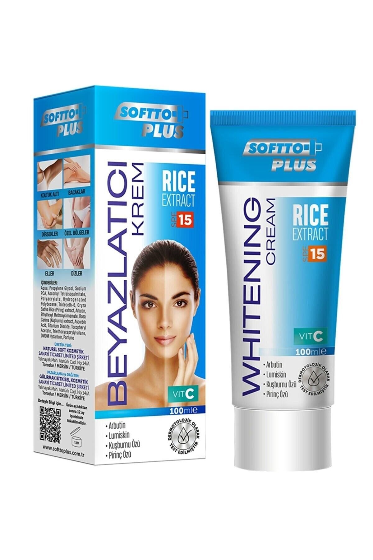 کرم بدن MUSTORE سفید کننده عصاره برنج Softto Plus