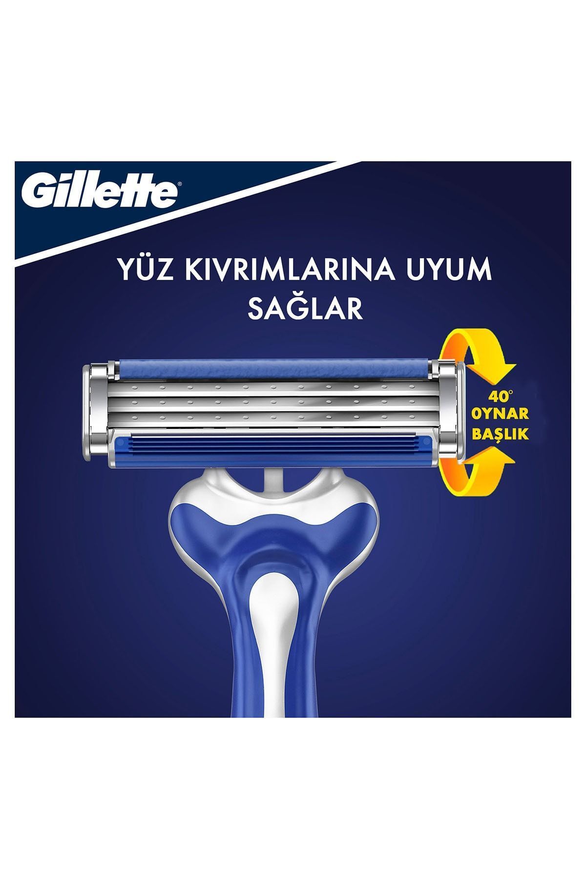 Gillette-Blue 3 Comfort 3 blades 3 razors Card (9664) --- Gillette Blue 3 Men's Razors Card 3 pieces 6