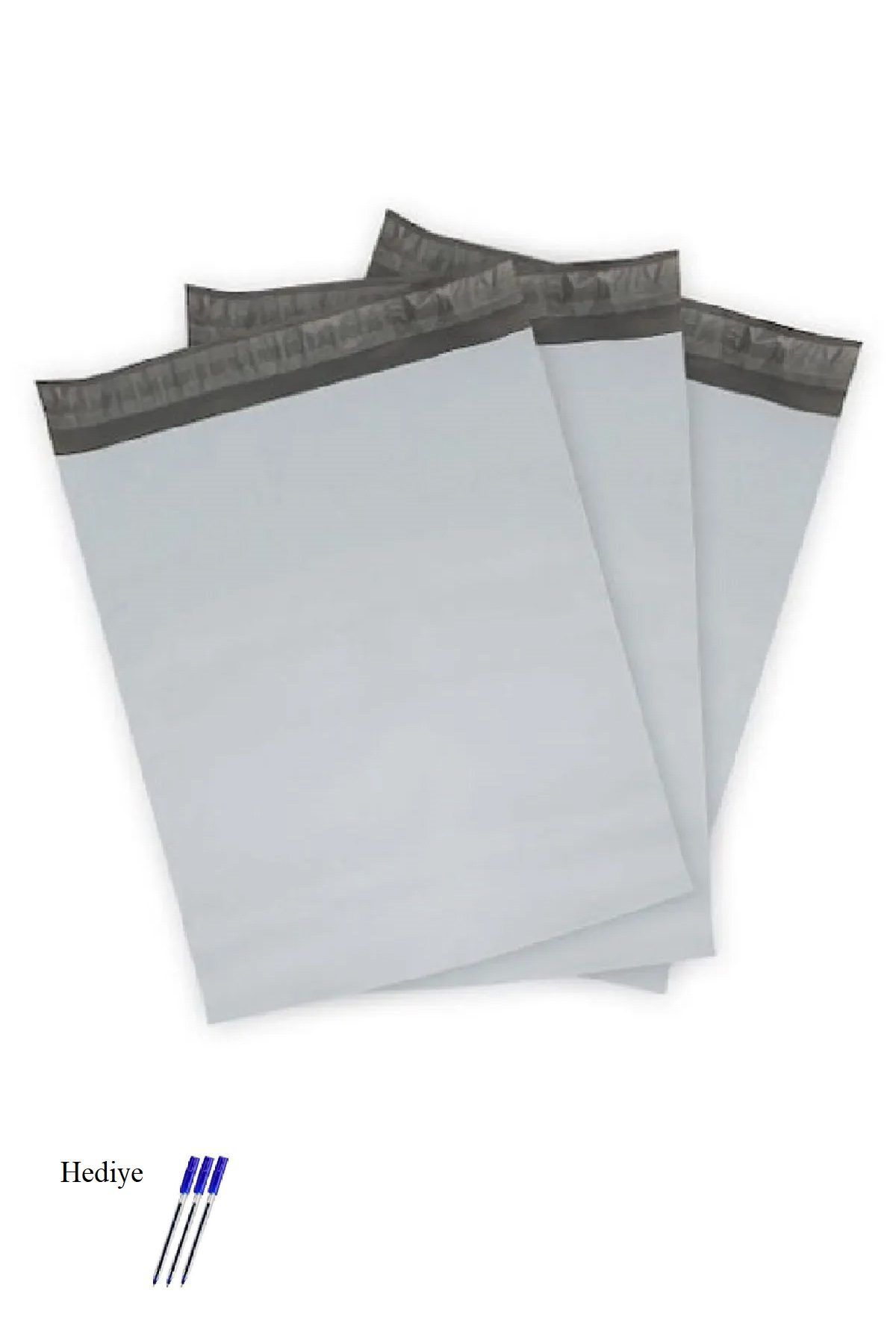 Easy Tedarik Cepsiz Küçük Boy Kargo Poşeti 24x30+5 cm - 200 Adet (40+40=80 Mikron)