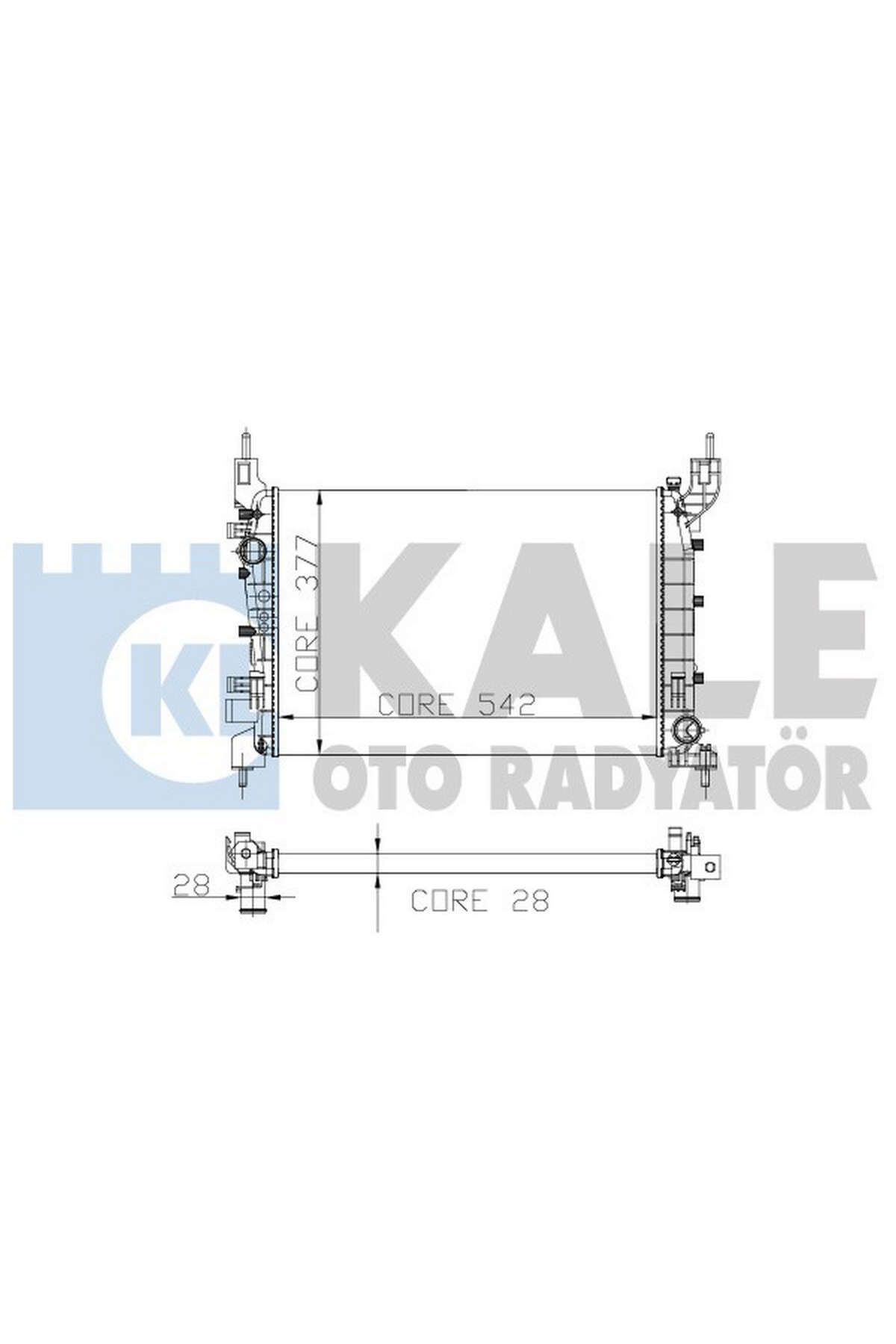 KALE MOTOR SU RADYATÖRÜ [ FIAT LINEA 1.4 MPI, PUNTO EVO 2 SIRA AL+PL 2005- KLİMALI ] 540133