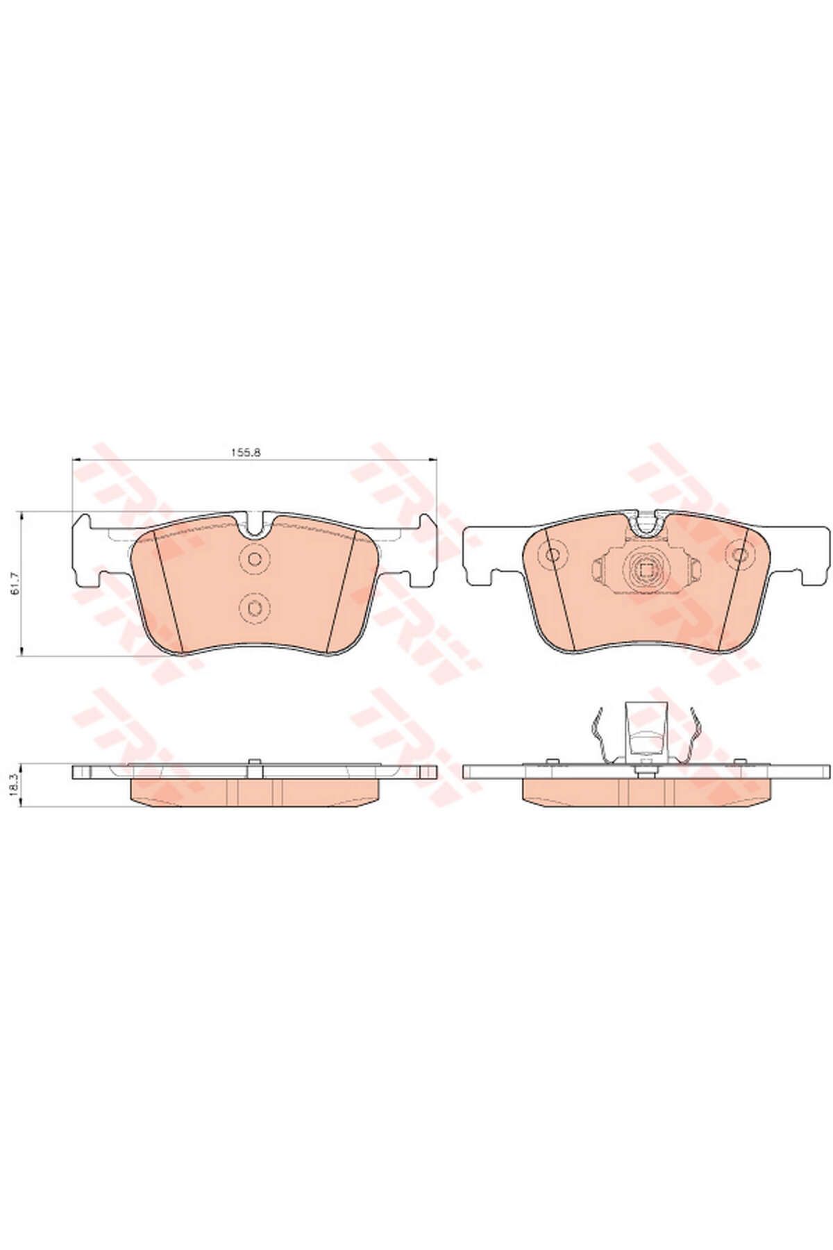 TRW FREN BALATASI ÖN [ BMW 1 F20 , BMW 3 F30 316 , 320 2011- ] 540133