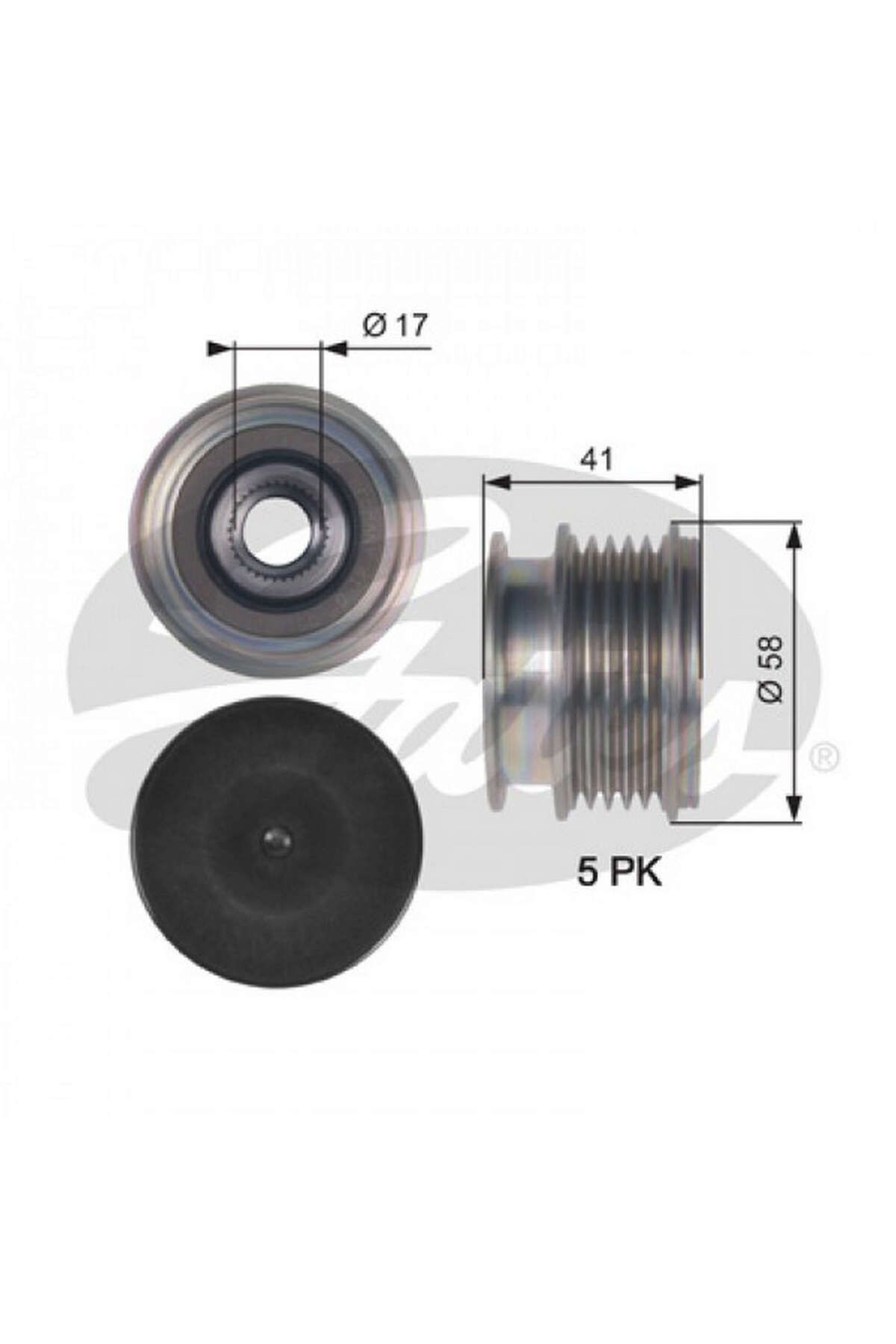 GATES ALTERNATOR KASNAGI FORD MONDEO IV 07 15 2.5 VOLVO S40 II 10 12 / S60 I 04 II 12 S80 II 0 612138