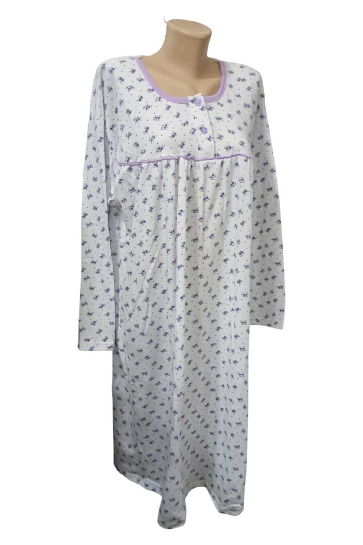 birsen içgiyim-Flannel Winter Mother Nightgown 1