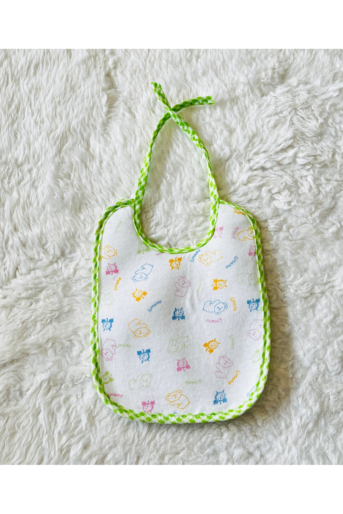 anne dokunuşu gibi KUZUM BEBE Sıvı geçirmez (8 ADET) Bağcıklı Kız Bebek Desenli Bebek Mama Önlüğü fotoğrafı 7 (önizleme)