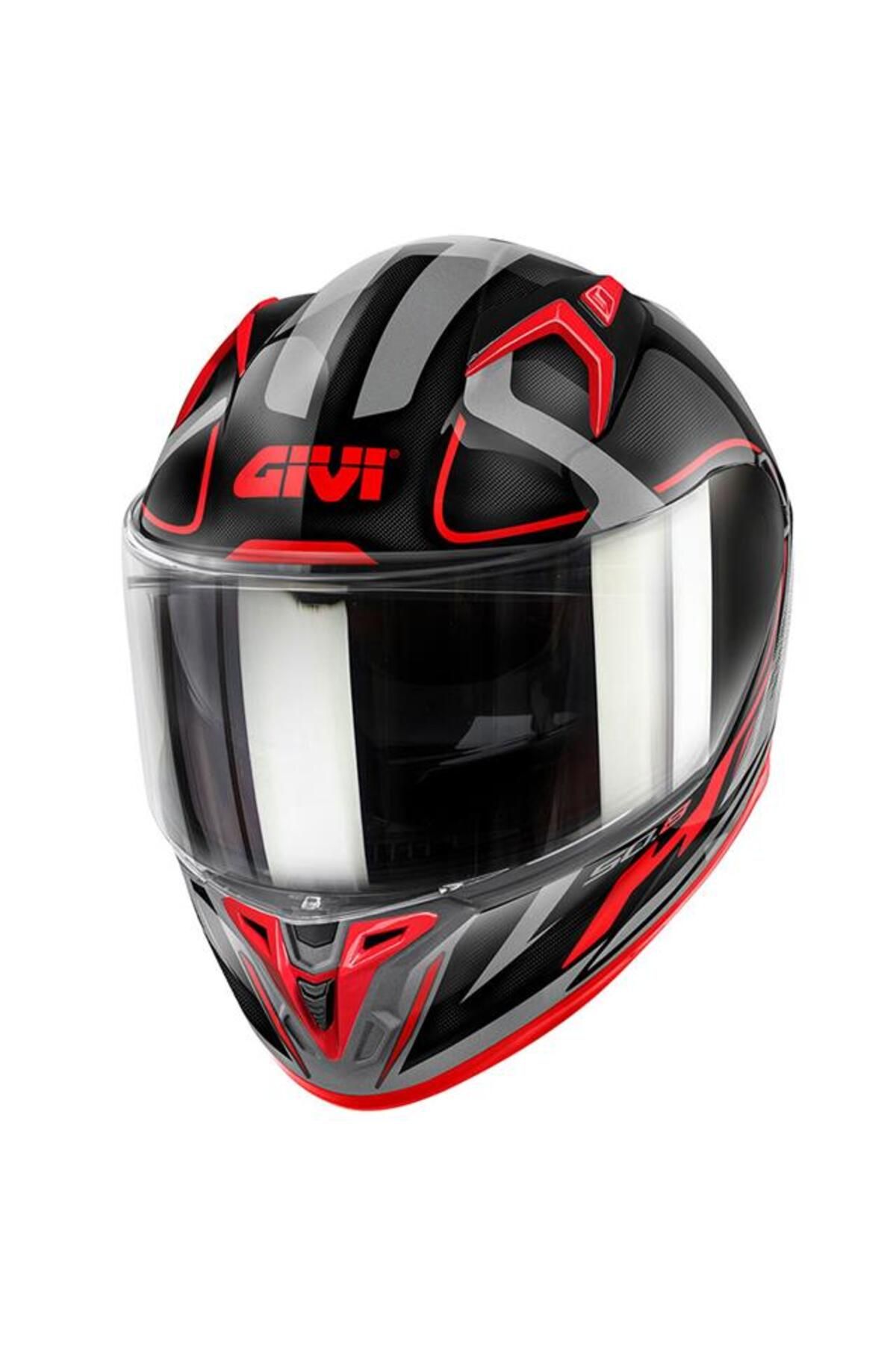 Givi 50.8 Racer Kapalı Kask Siyah-tıtanıum-kırmızı