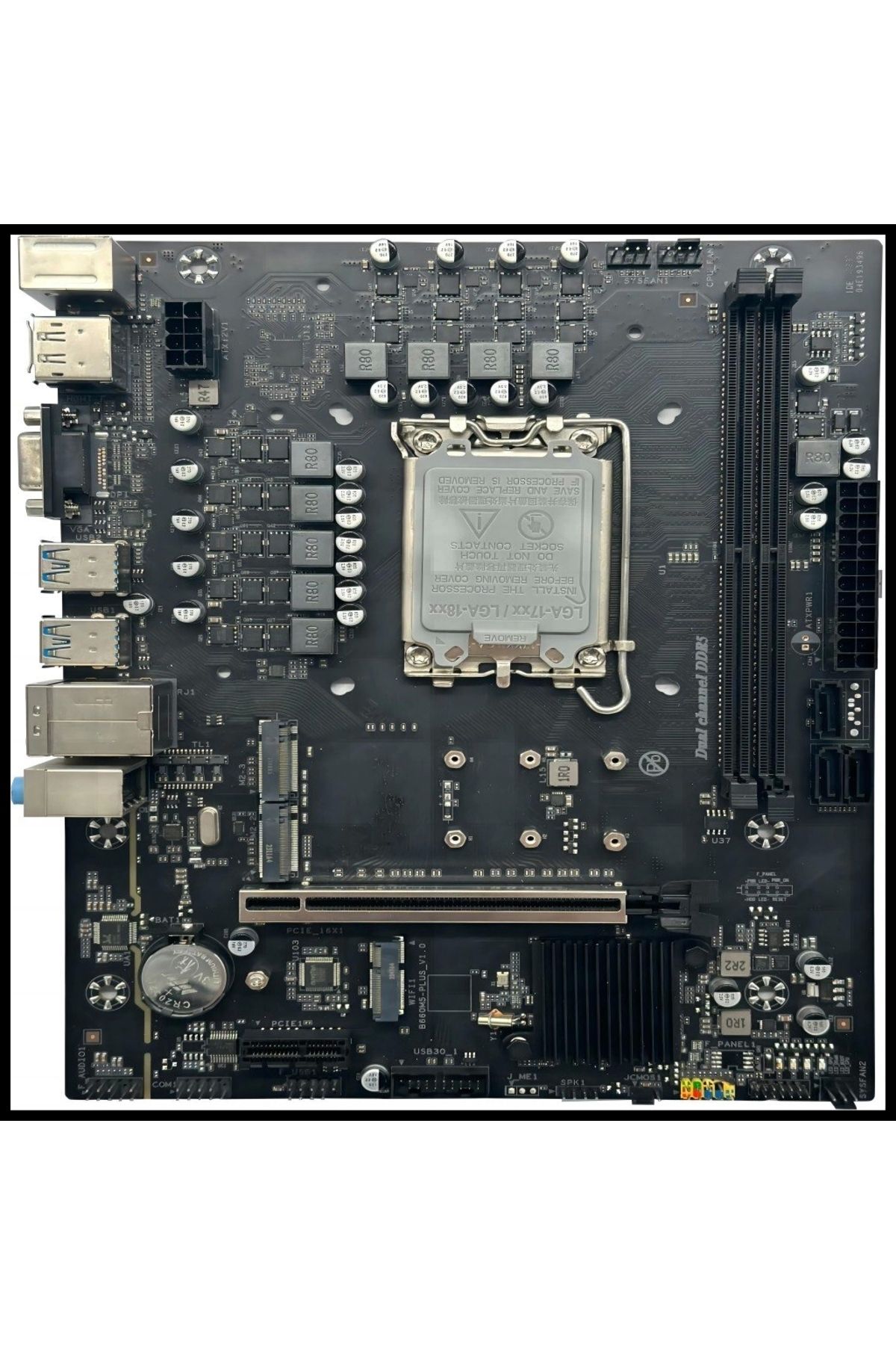 arktek-Alpha Force, Ak-B760M Eg, 2Xddr5, 2X M.2, D-Sub, Hdmi, Dp, 12-13.14.Generation, Lga1700 Socket, Main 2